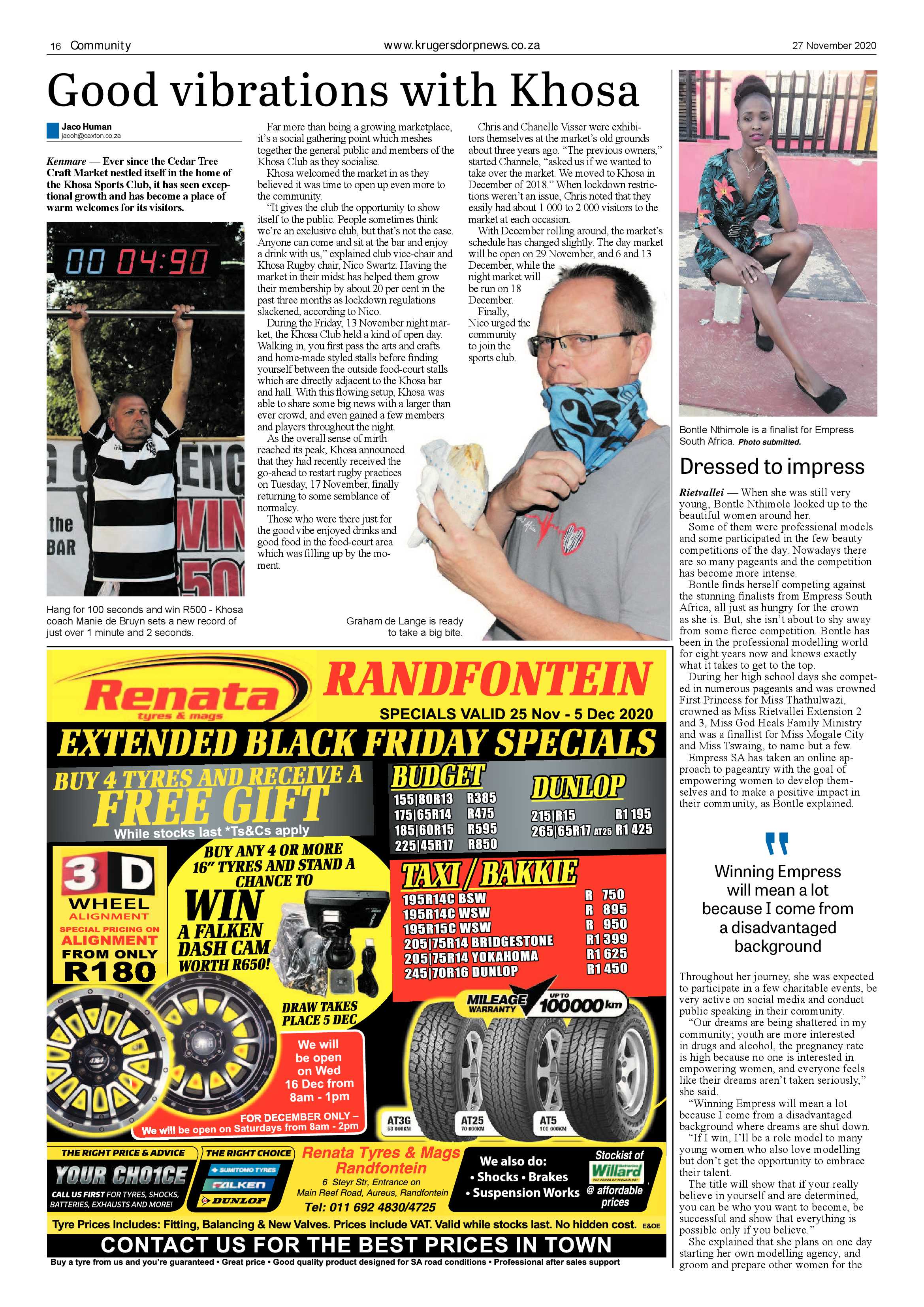 Krugersdorp News 27 November 2020 page 16
