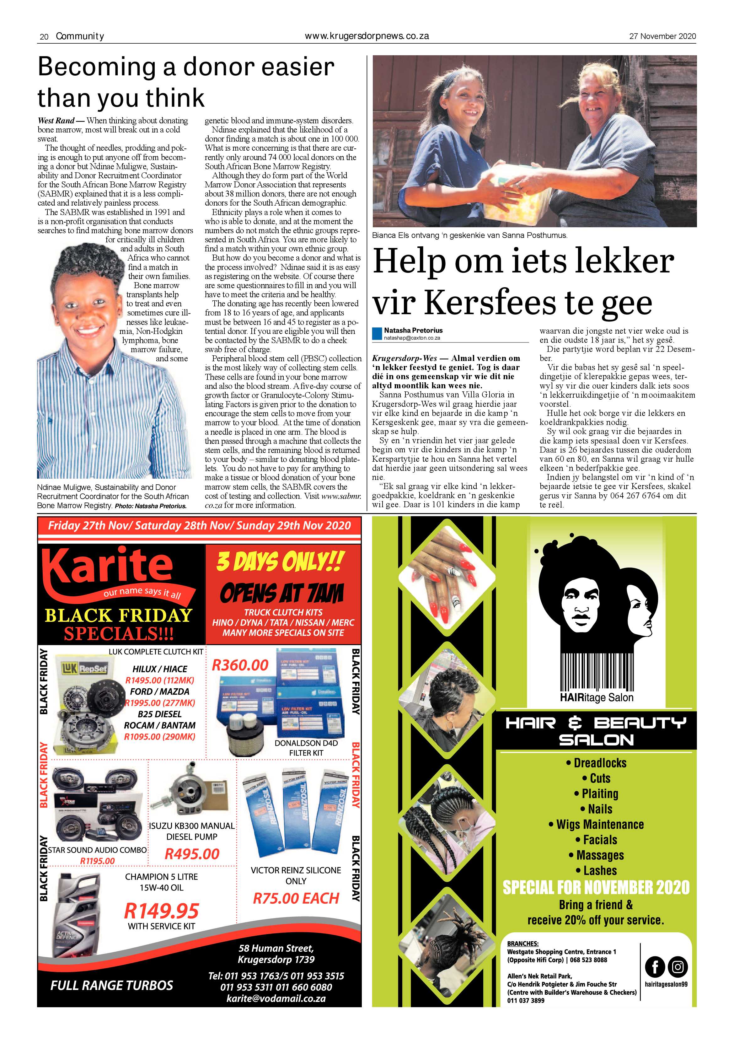 Krugersdorp News 27 November 2020 page 20