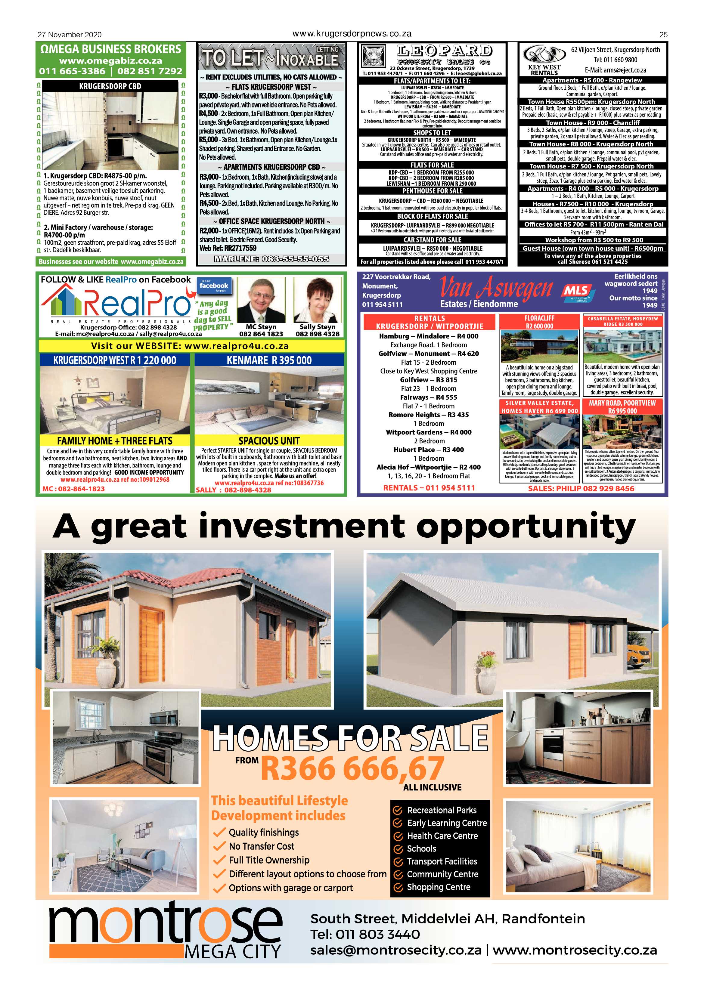Krugersdorp News 27 November 2020 page 25