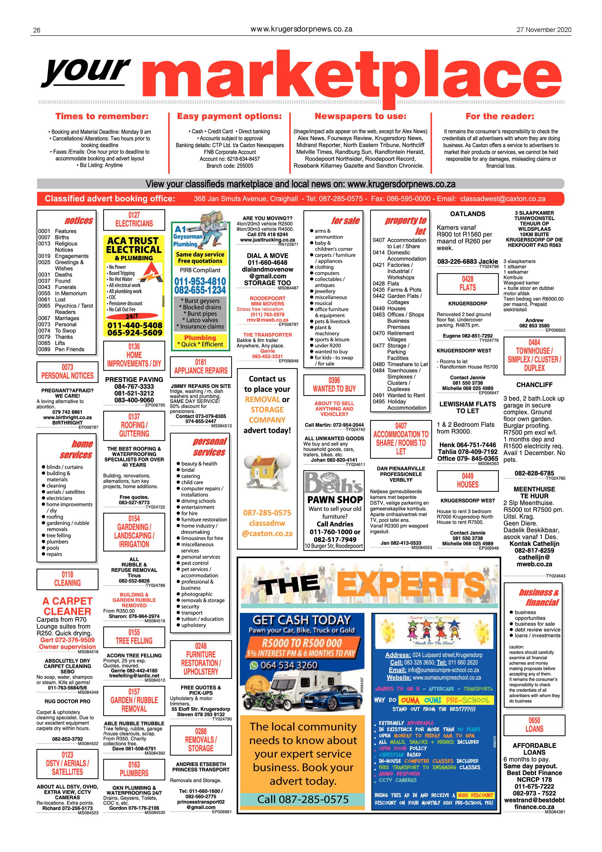 Krugersdorp News 27 November 2020 page 26