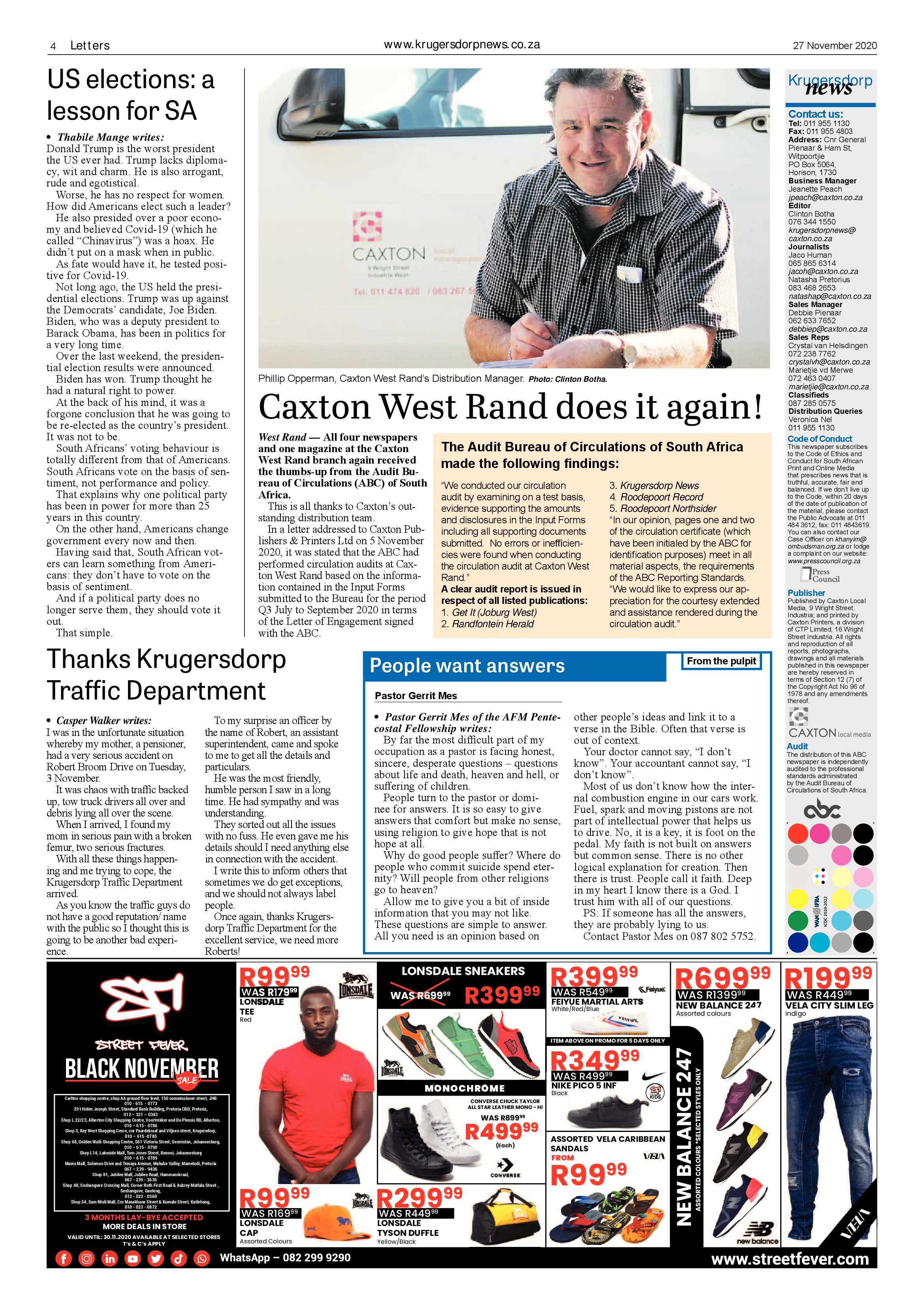 Krugersdorp News 27 November 2020 page 4