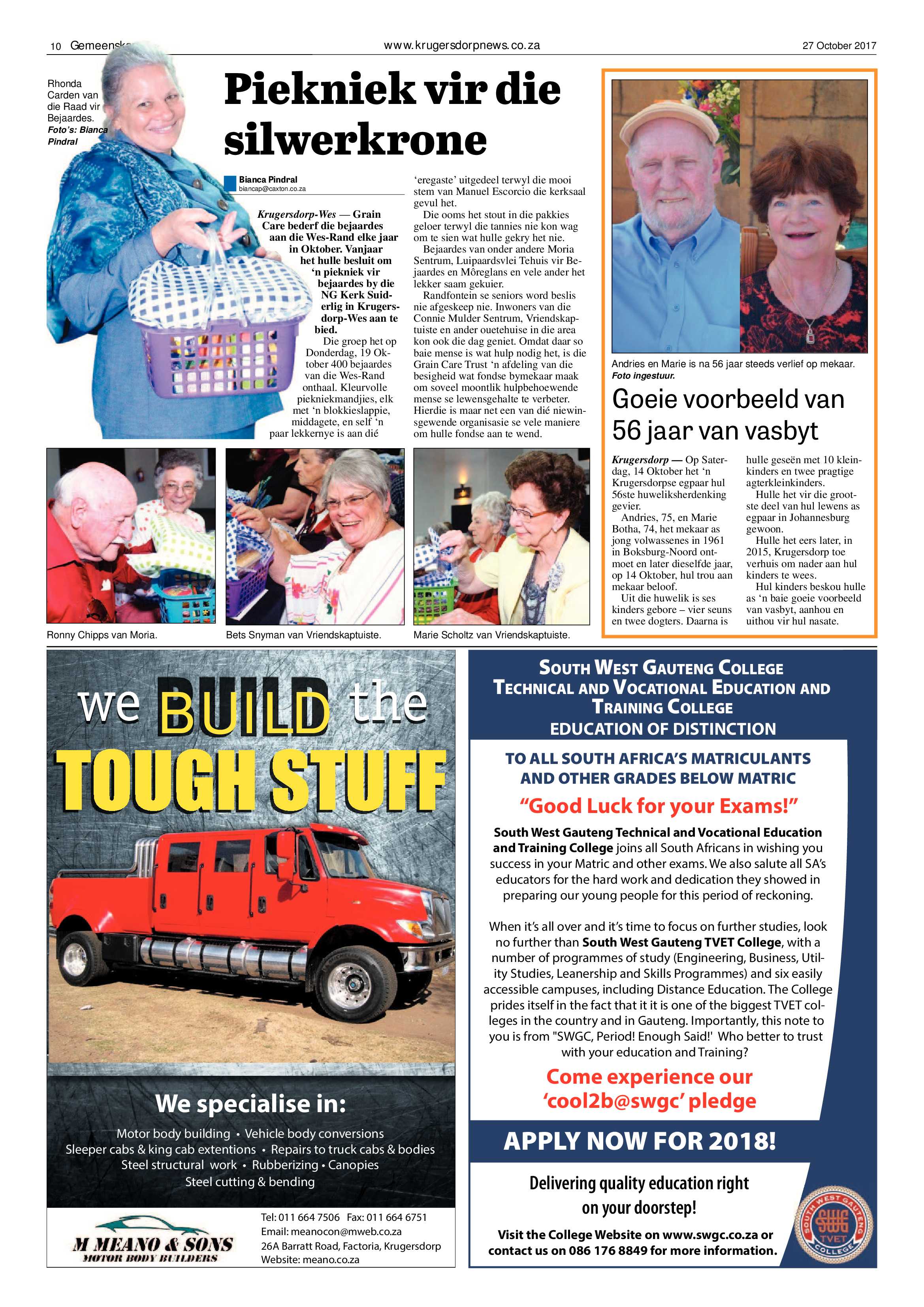 Krugersdorp News 27 October 2017 page 10
