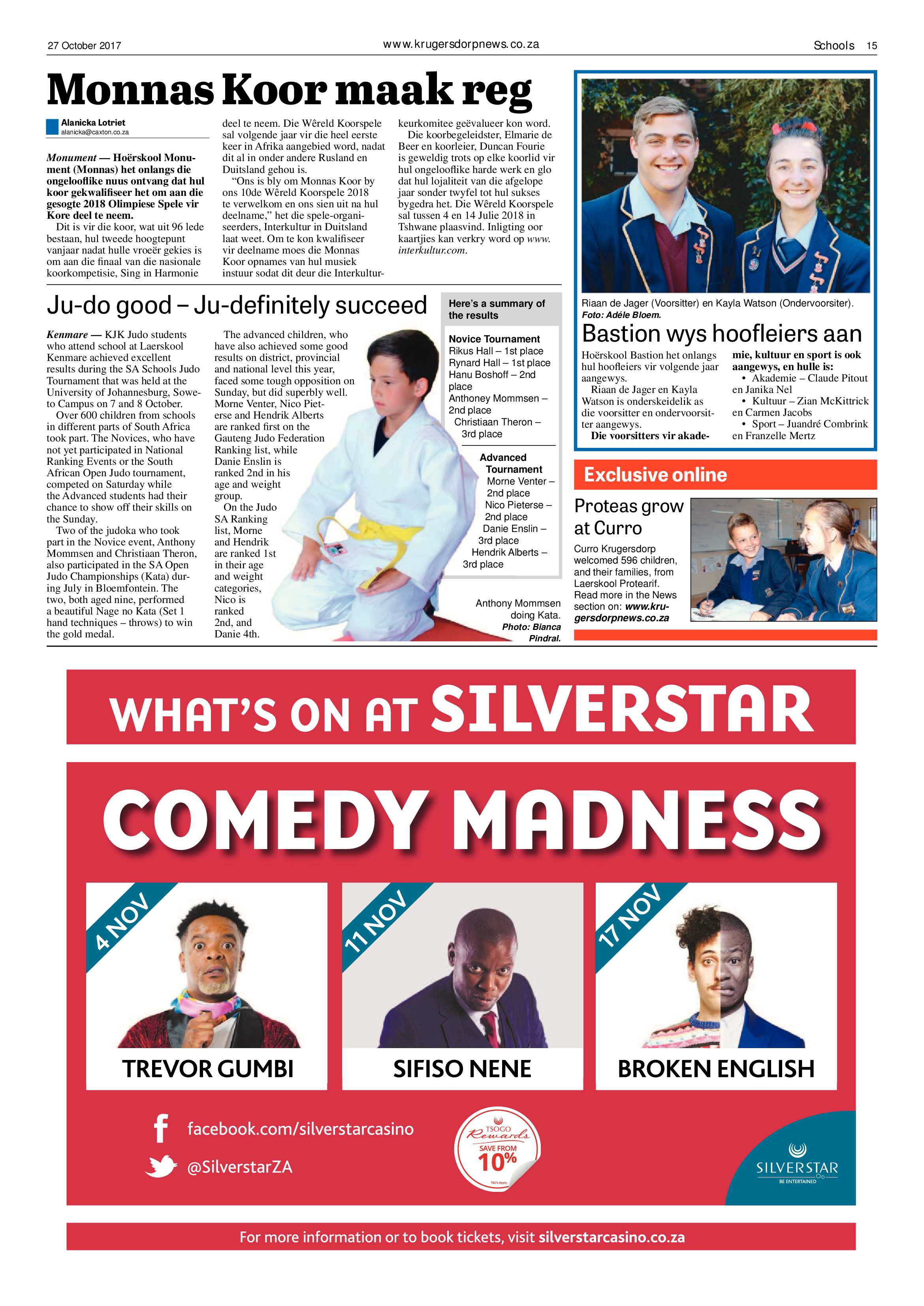 Krugersdorp News 27 October 2017 page 15