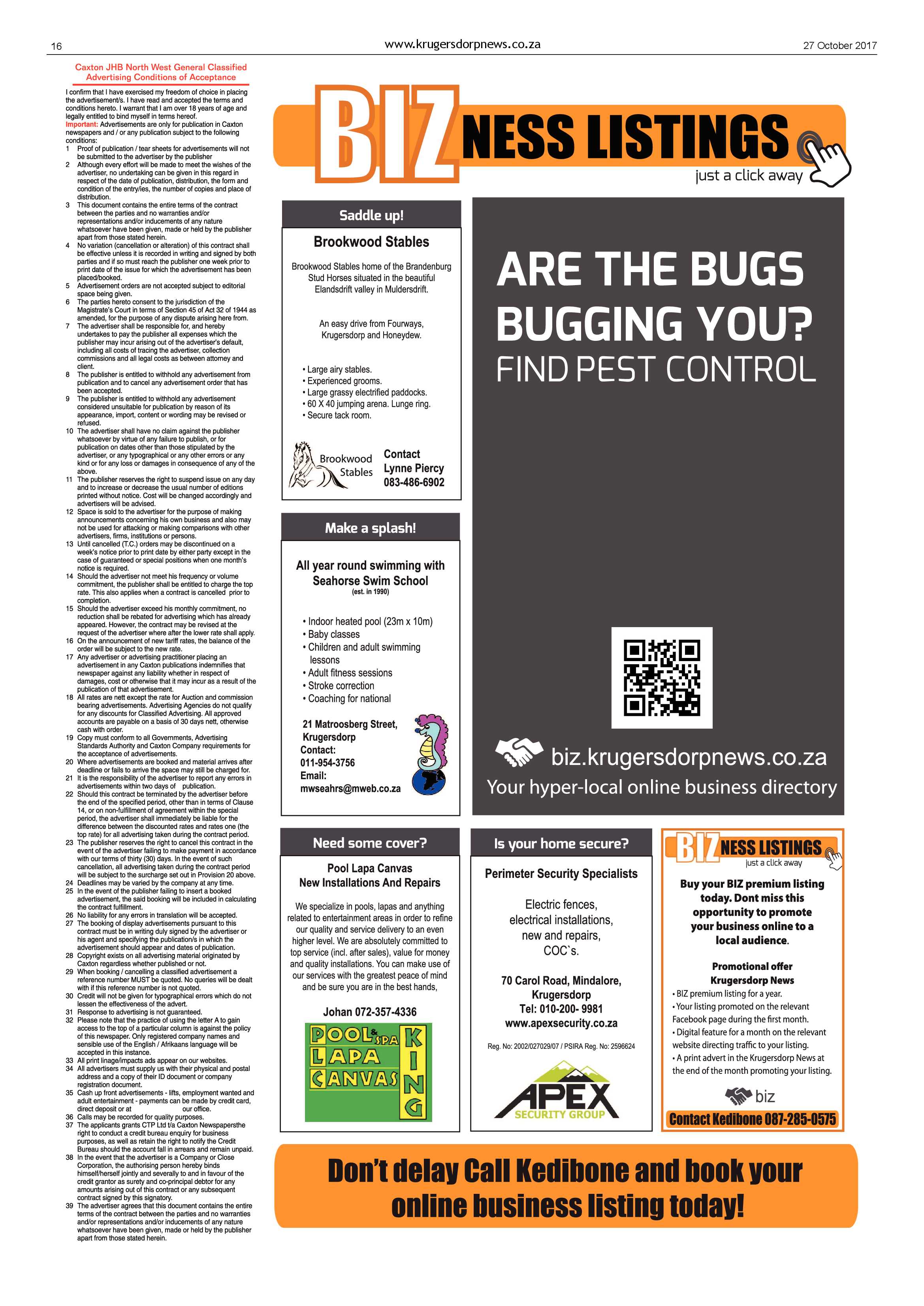 Krugersdorp News 27 October 2017 page 16