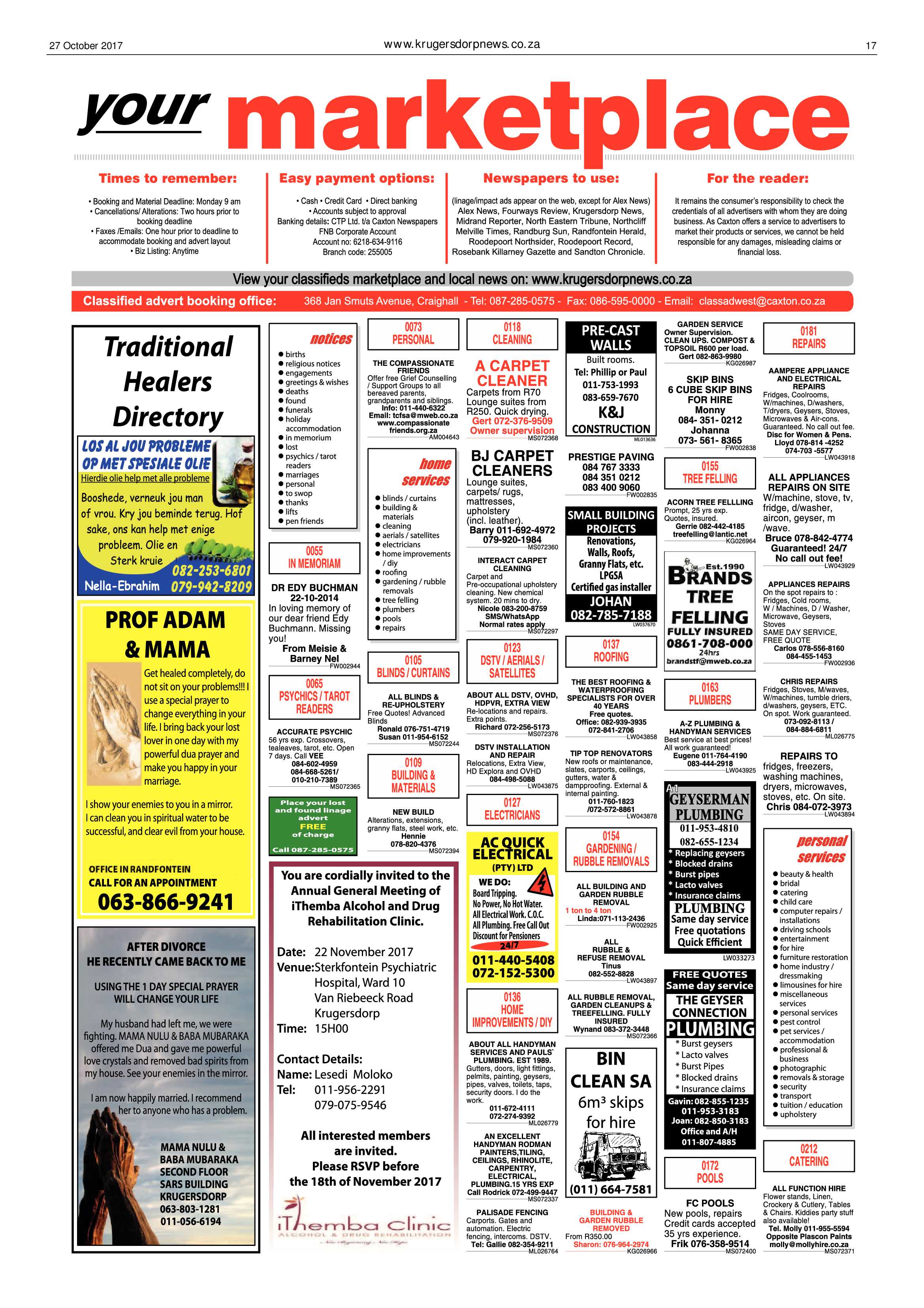 Krugersdorp News 27 October 2017 page 17