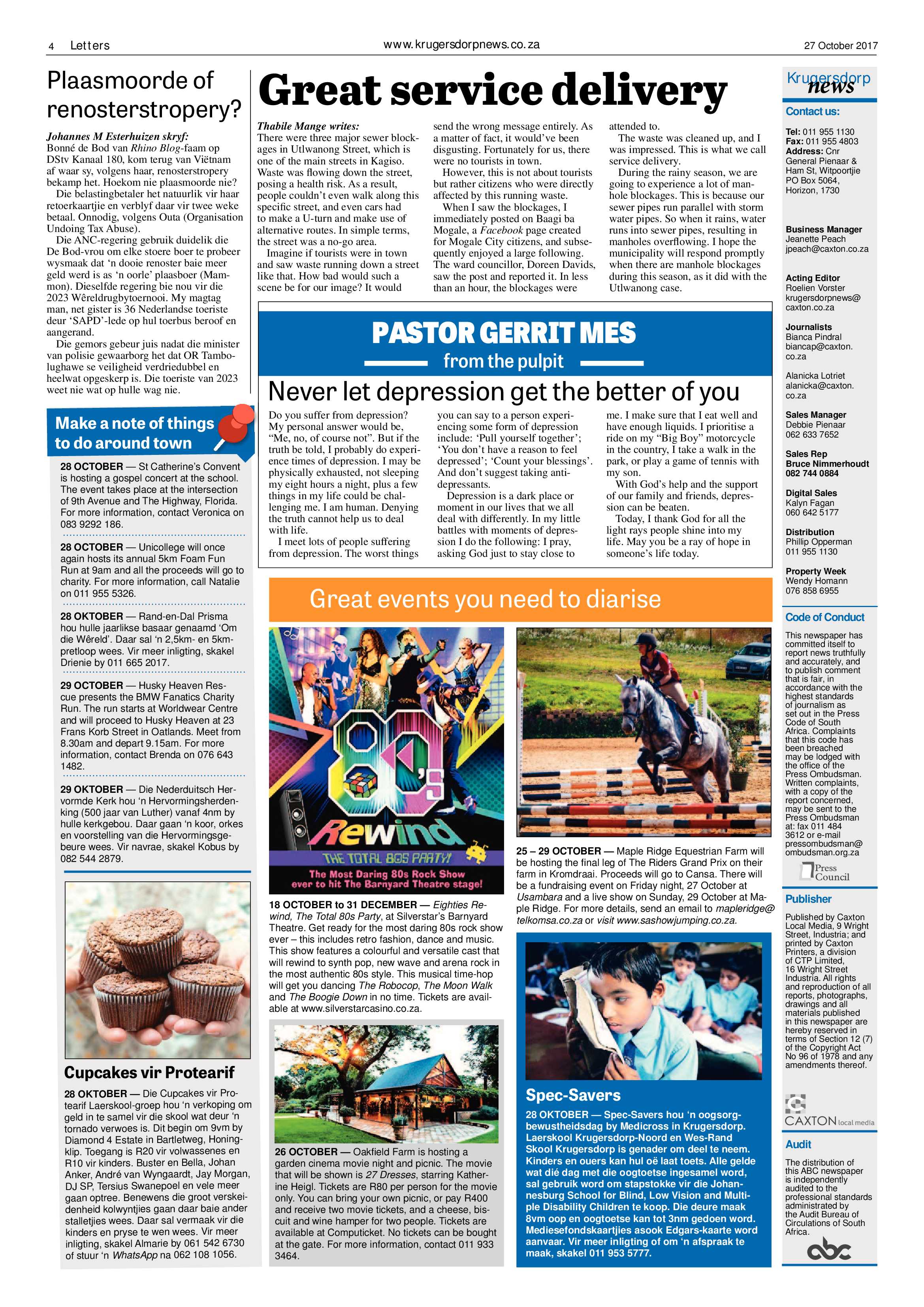 Krugersdorp News 27 October 2017 page 4