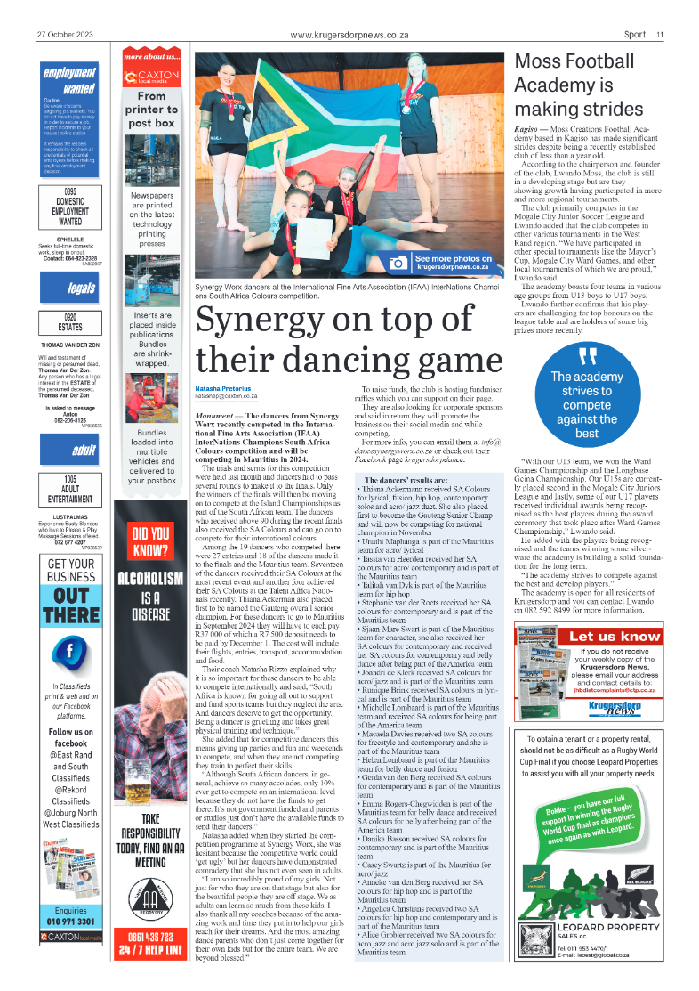 Krugersdorp News 27 October 2023 page 11