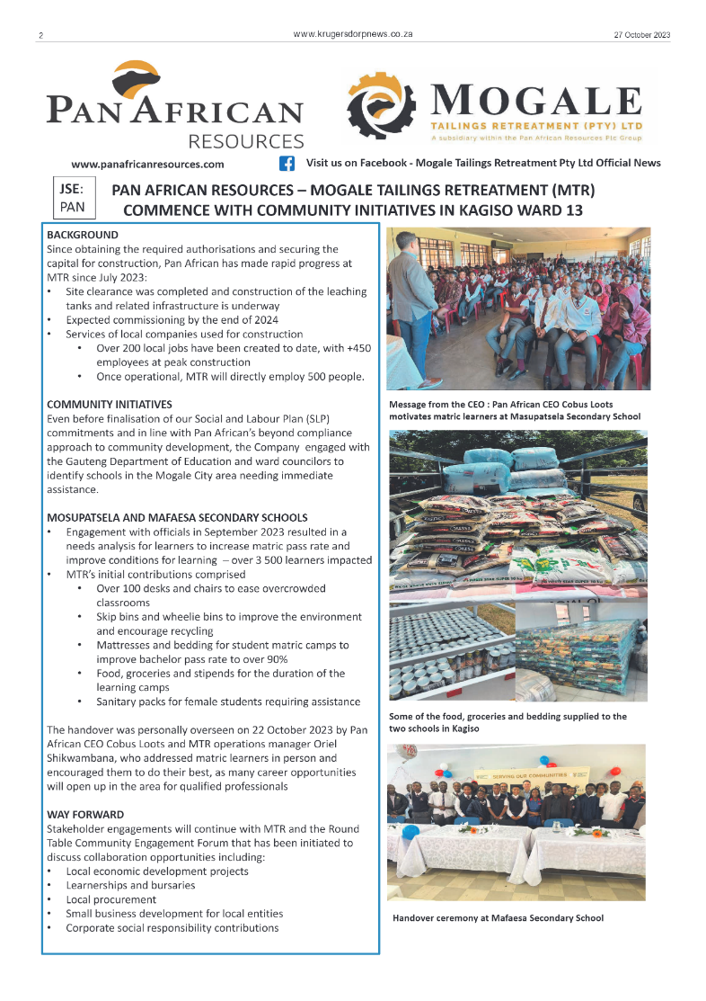 Krugersdorp News 27 October 2023 page 2