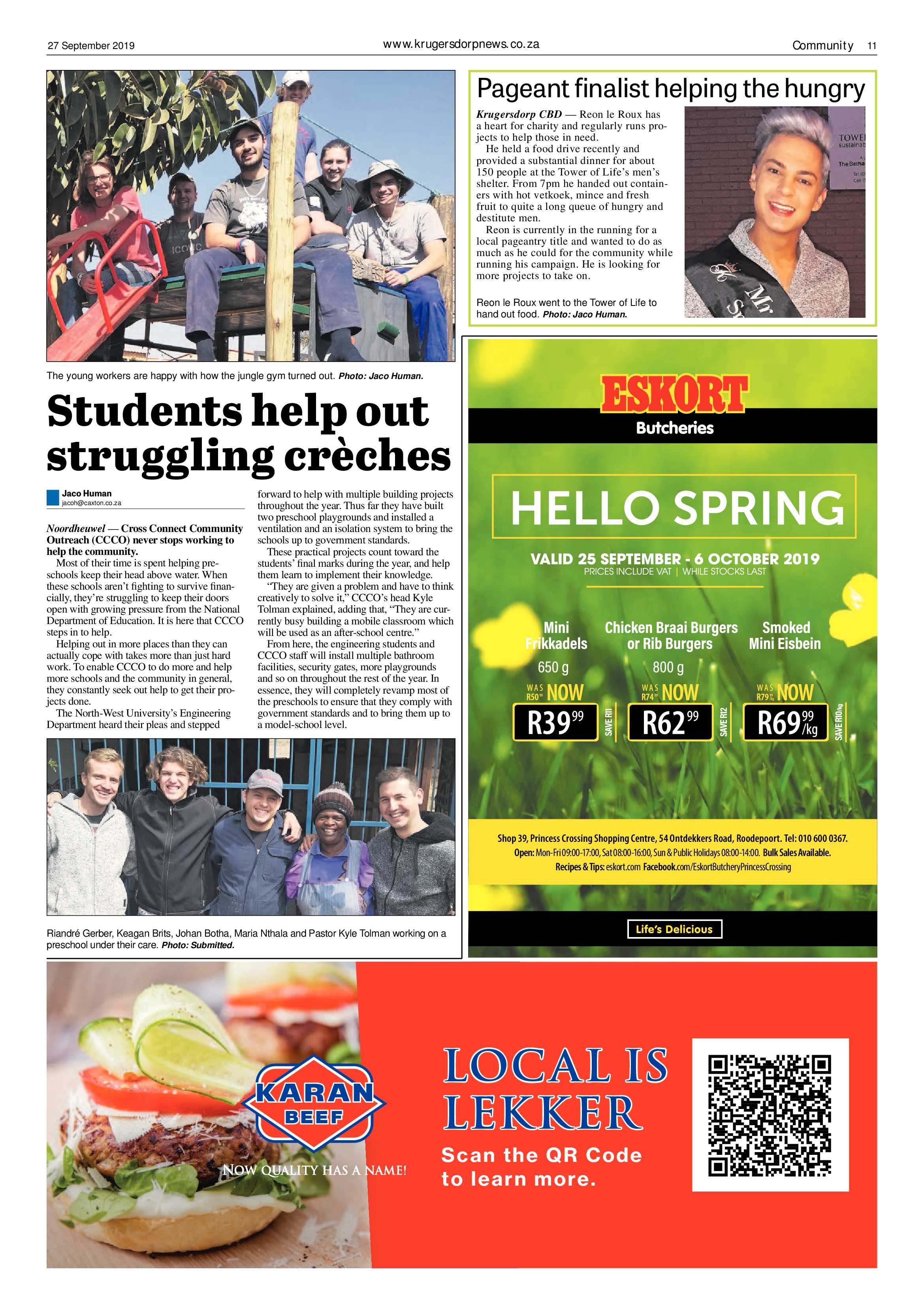 Krugersdorp News 27 September 2019 page 11