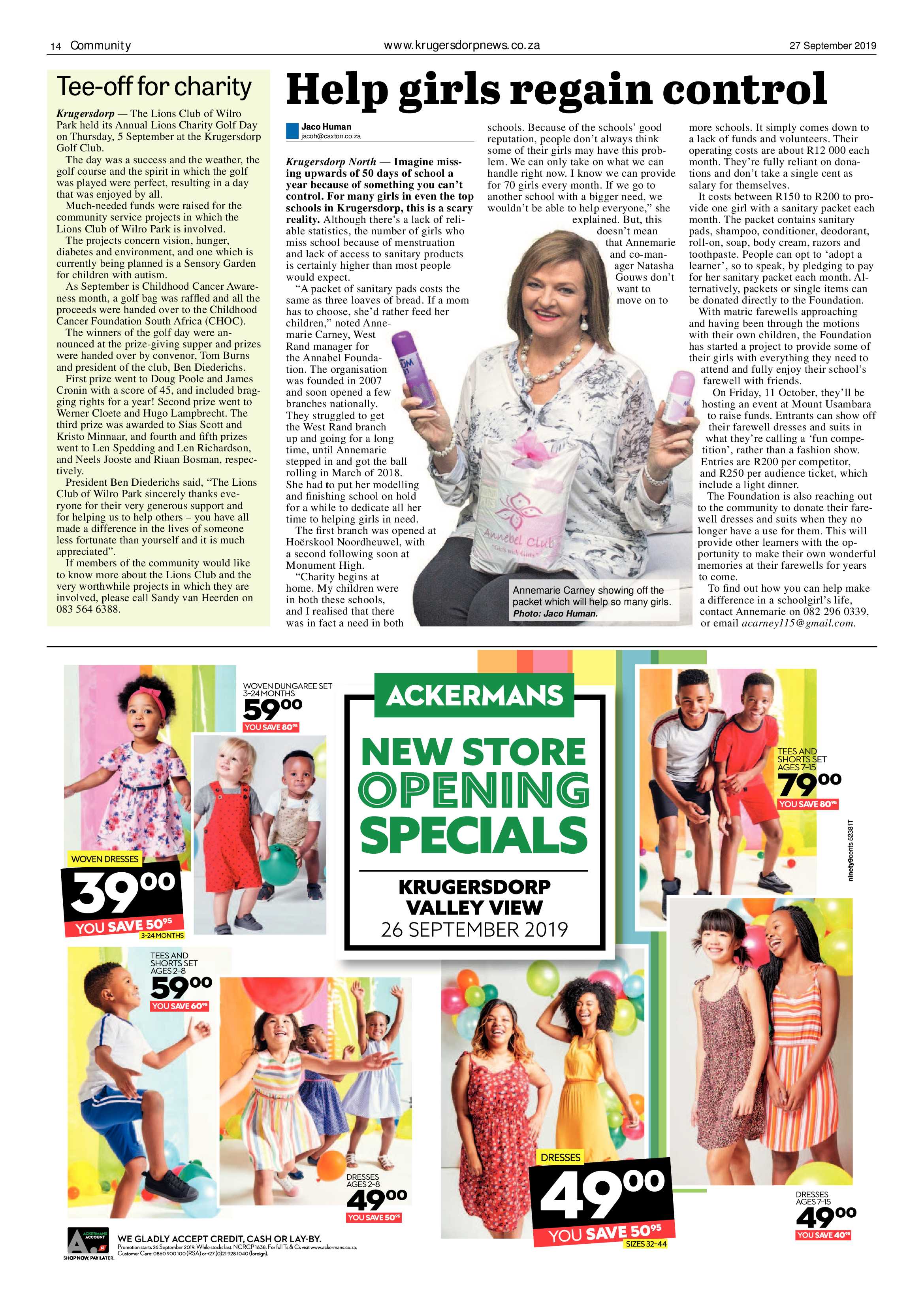 Krugersdorp News 27 September 2019 page 14