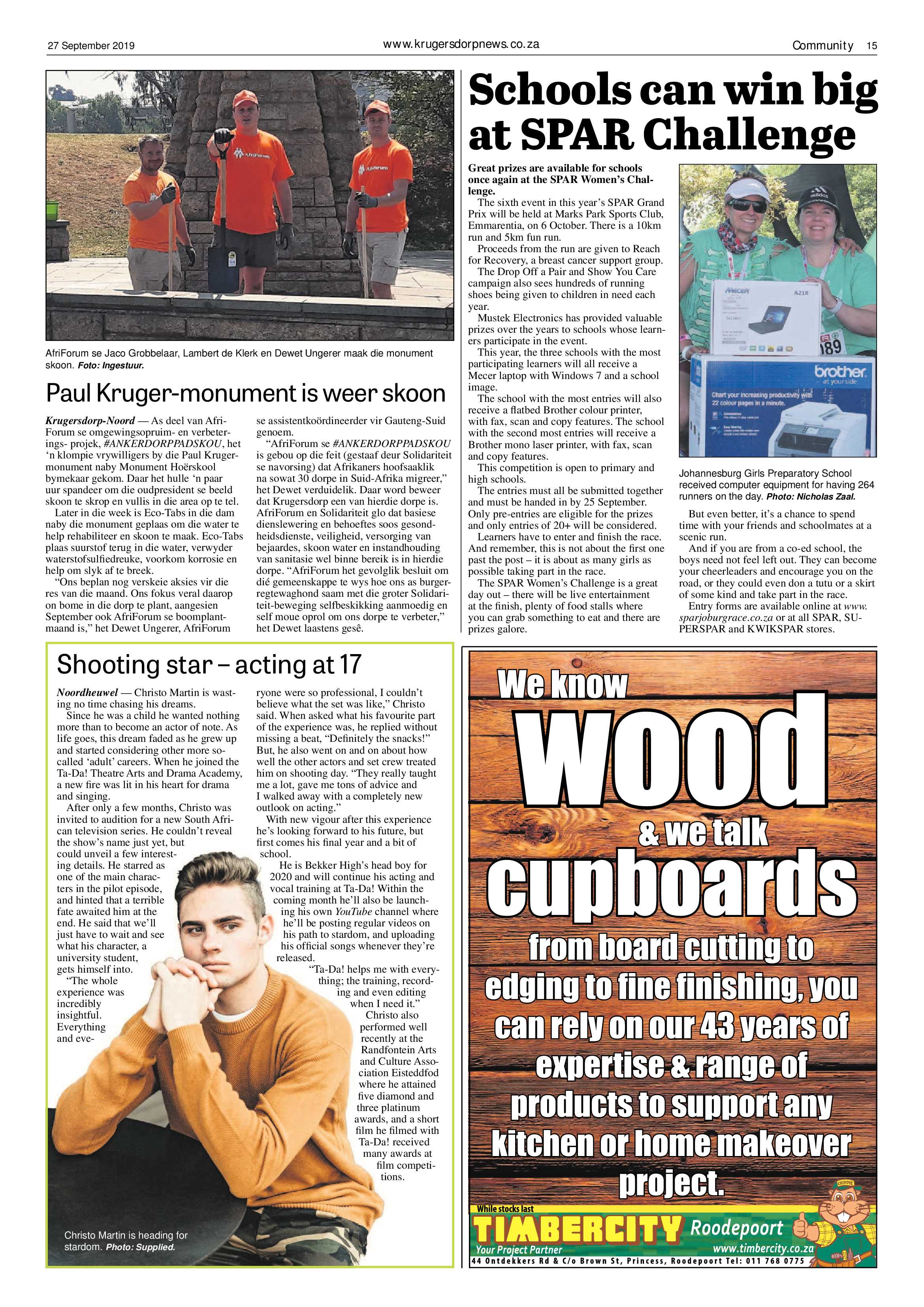 Krugersdorp News 27 September 2019 page 15