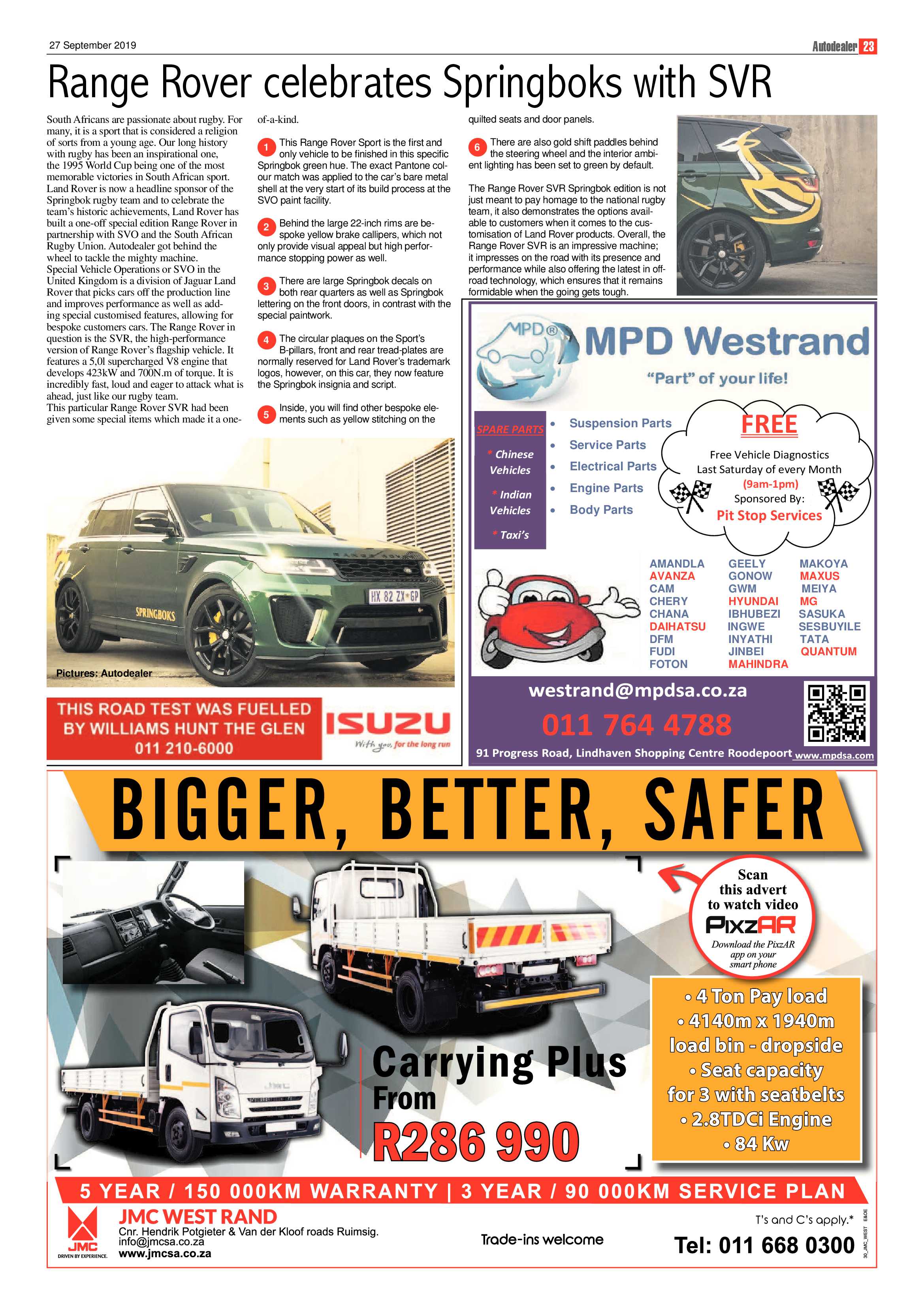 Krugersdorp News 27 September 2019 page 23