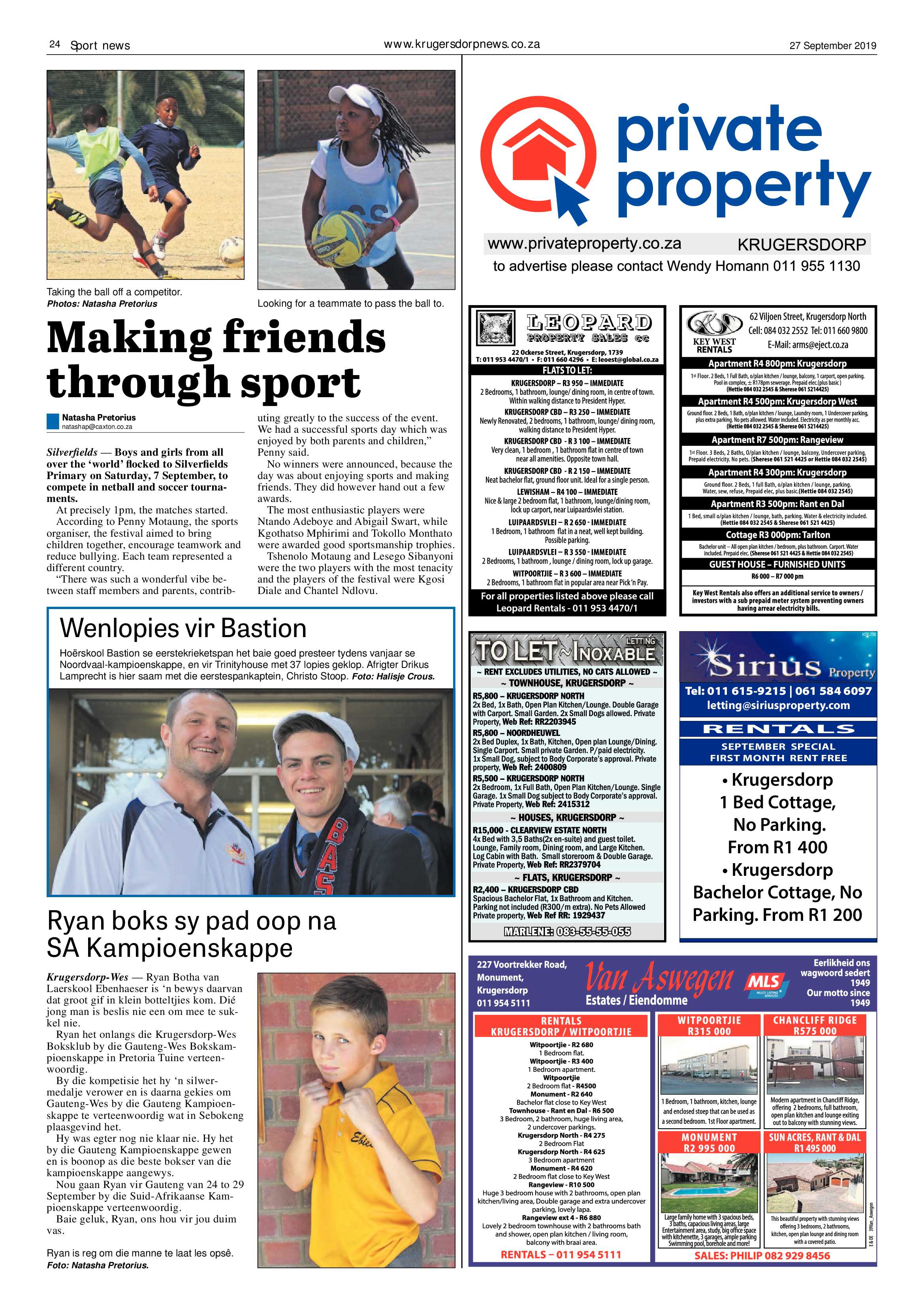 Krugersdorp News 27 September 2019 page 24