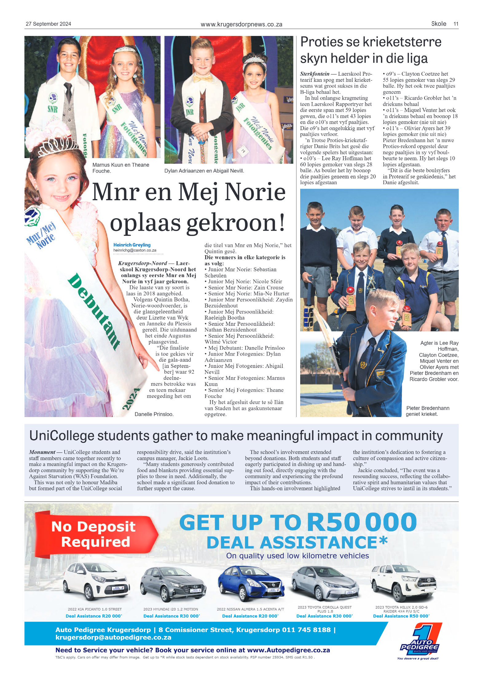 Krugersdorp News 27 September 2024 page 13