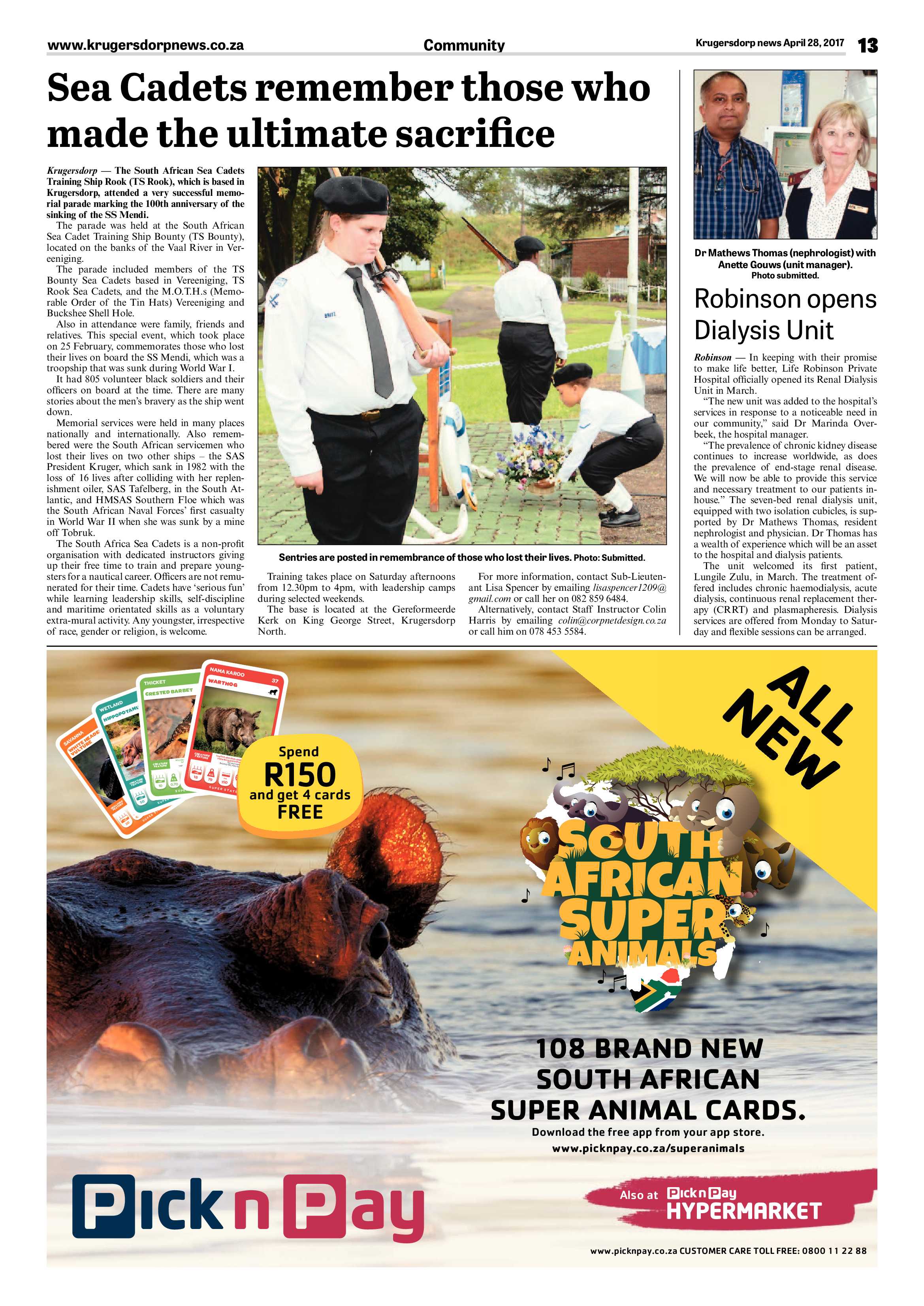 Krugersdorp News 28 April 2017 page 13