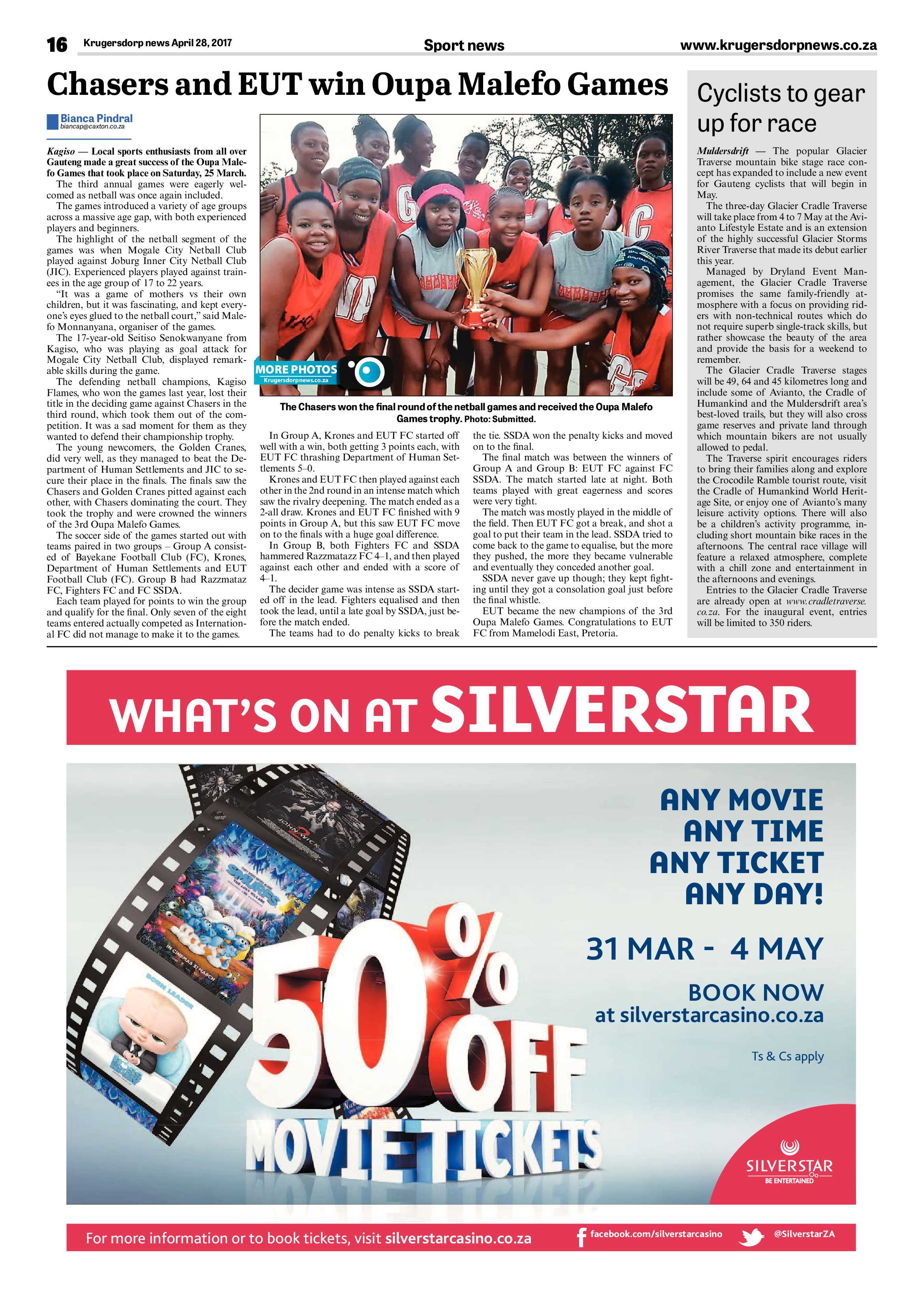 Krugersdorp News 28 April 2017 page 16