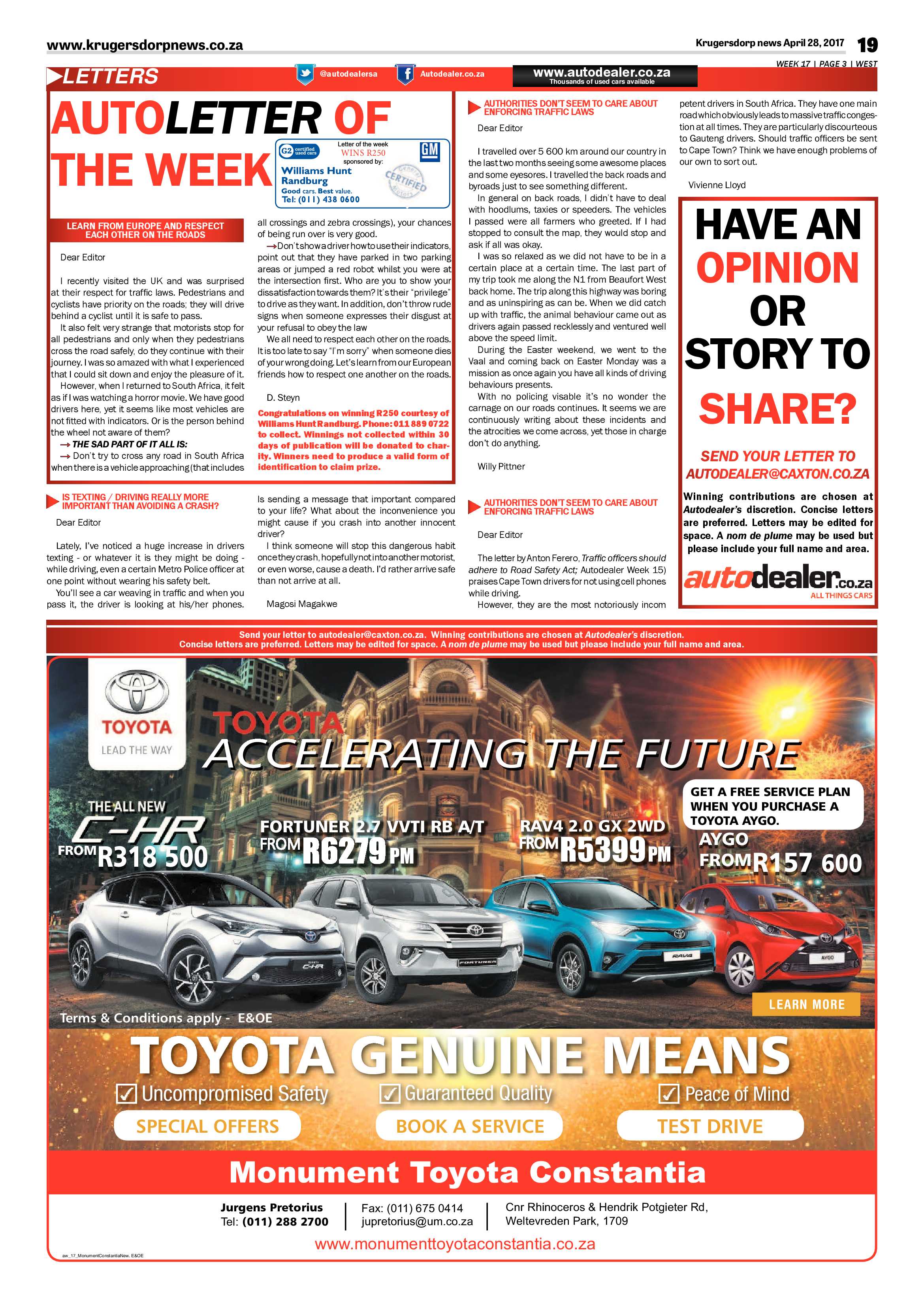 Krugersdorp News 28 April 2017 page 19