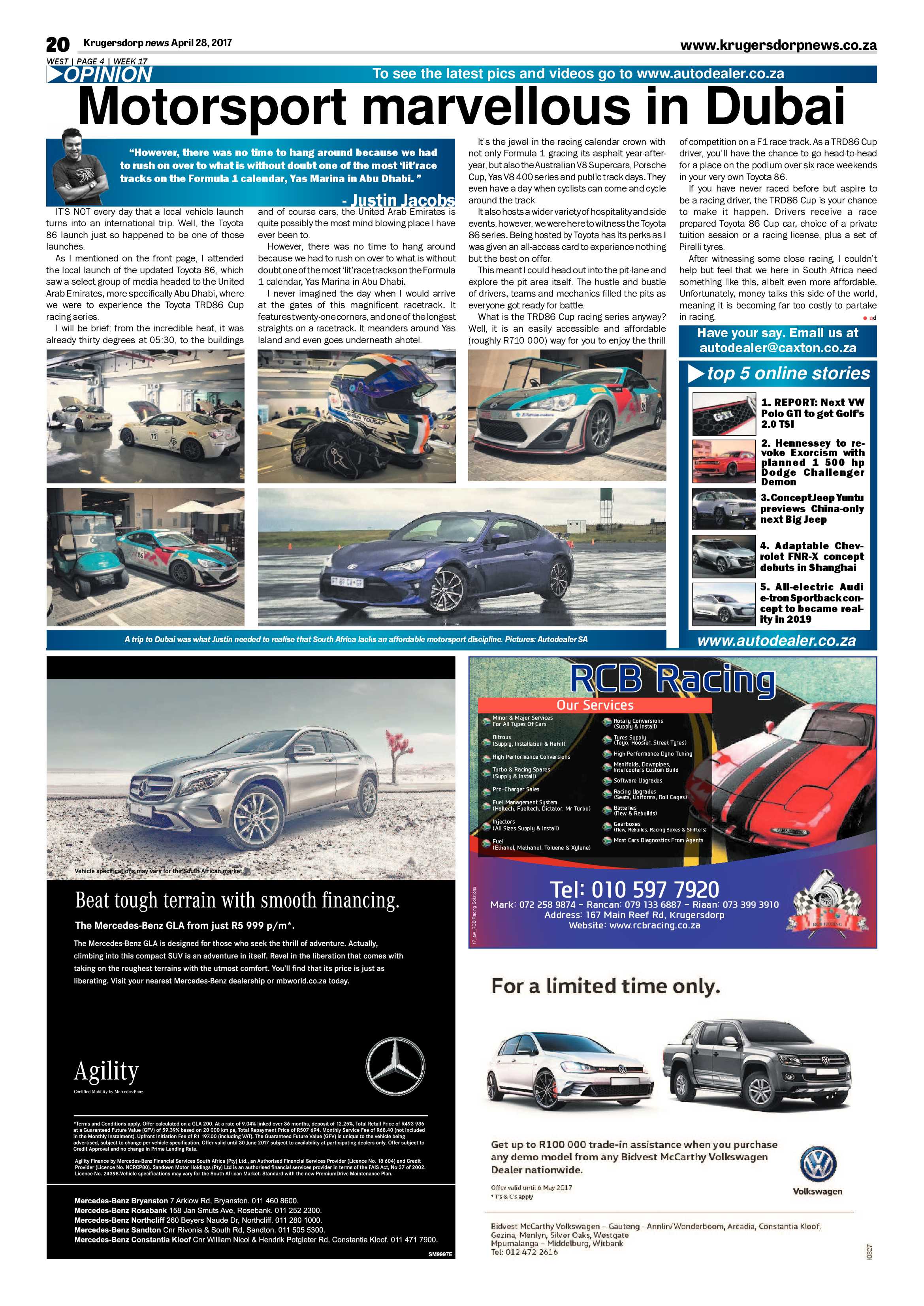 Krugersdorp News 28 April 2017 page 20