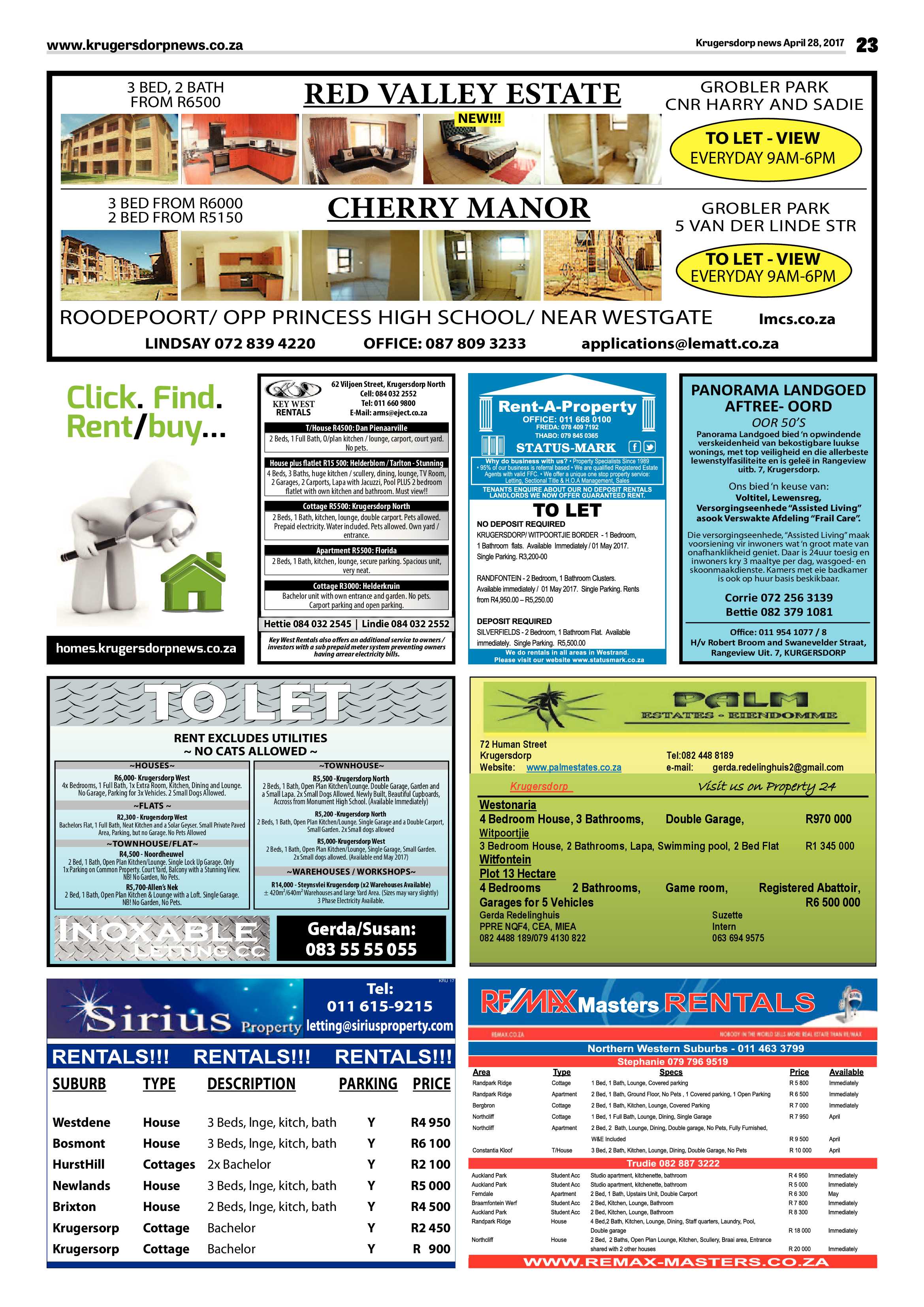 Krugersdorp News 28 April 2017 page 23