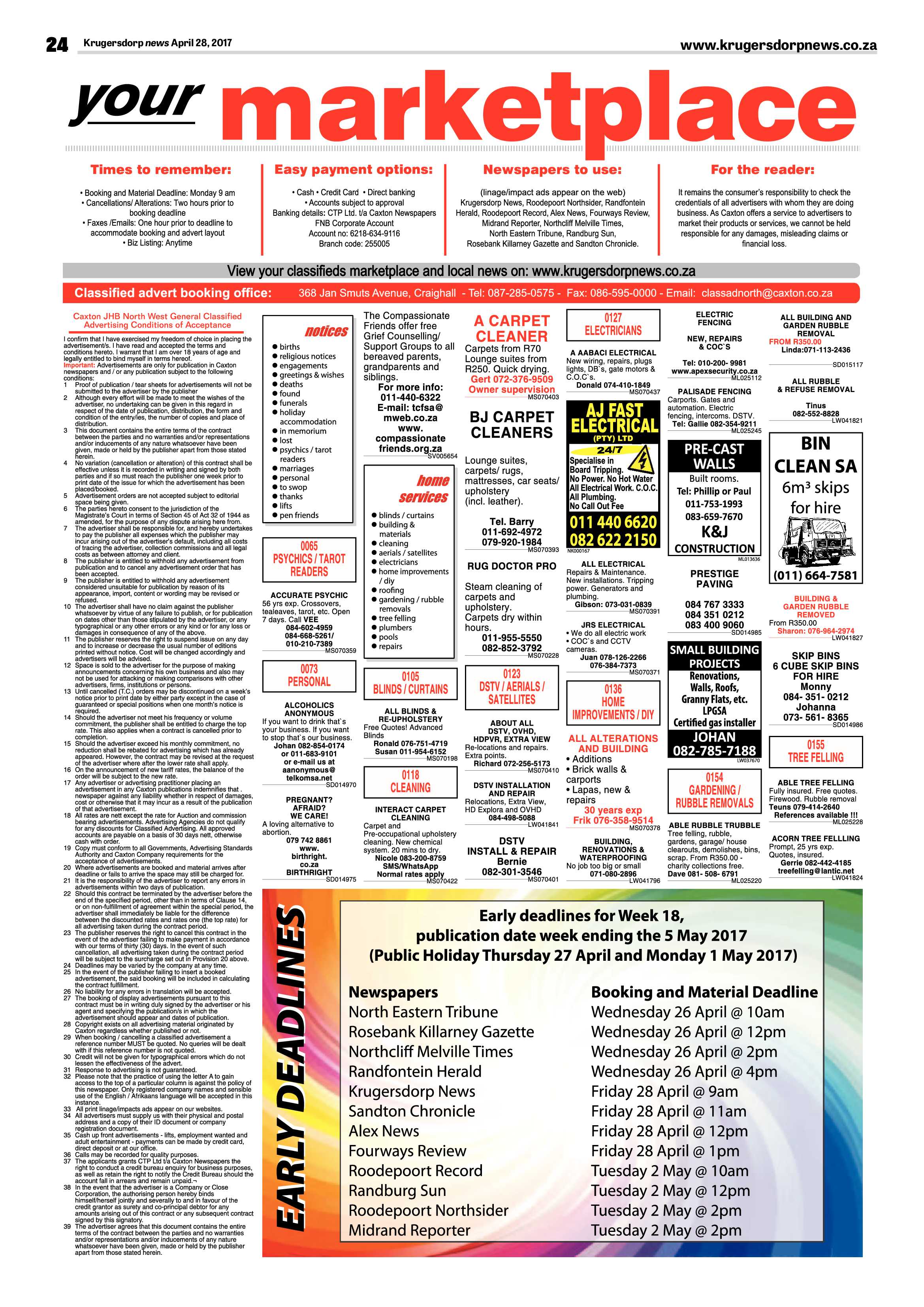 Krugersdorp News 28 April 2017 page 24