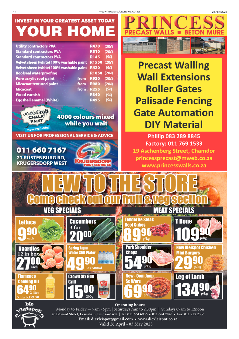 Krugersdorp News 28 April 2023 page 12
