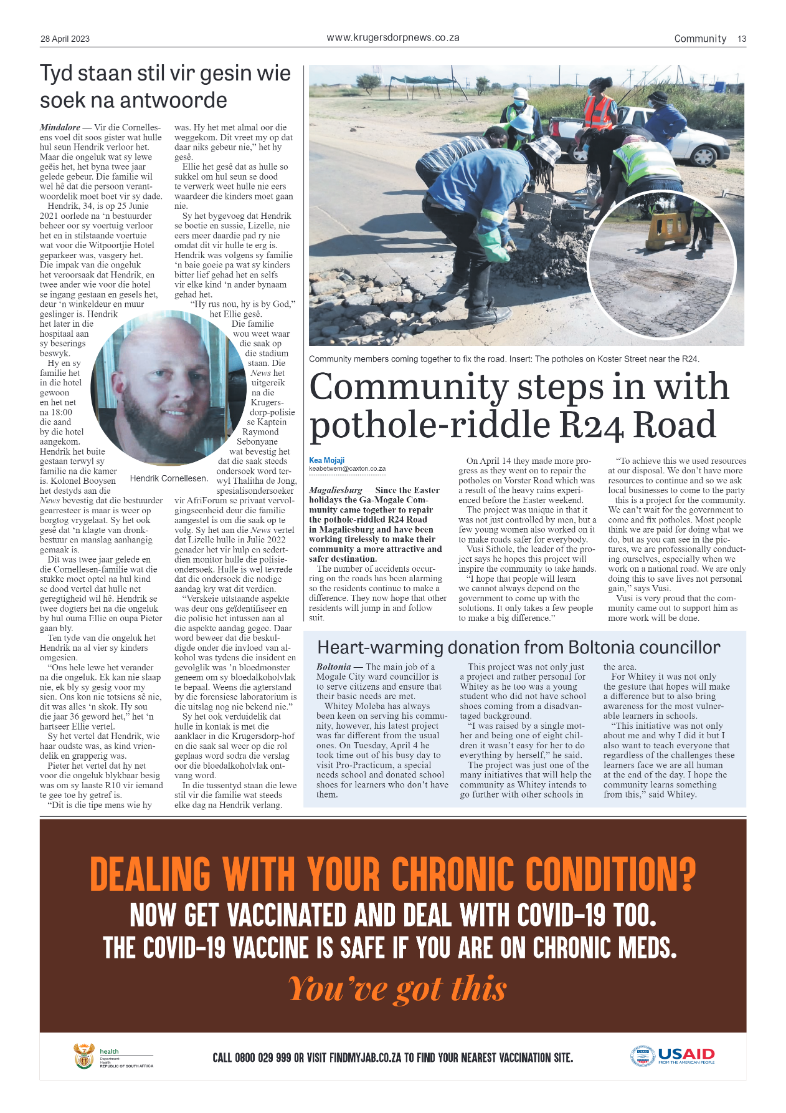 Krugersdorp News 28 April 2023 page 13