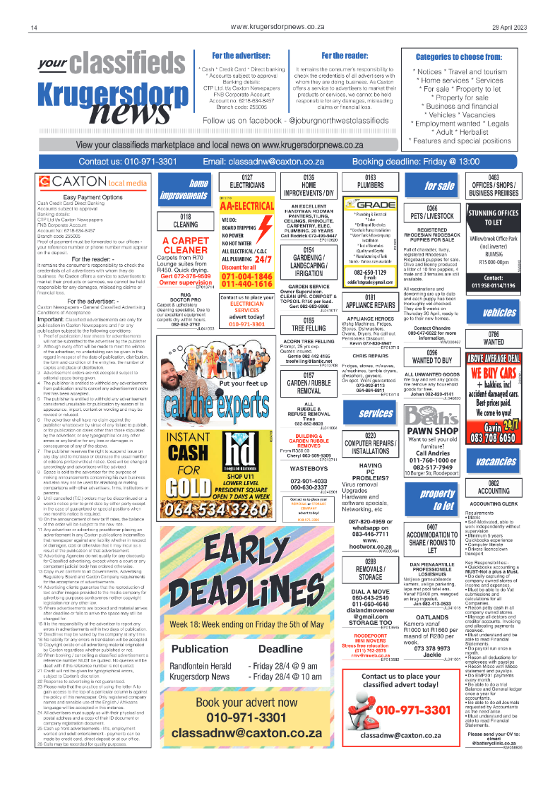 Krugersdorp News 28 April 2023 page 14