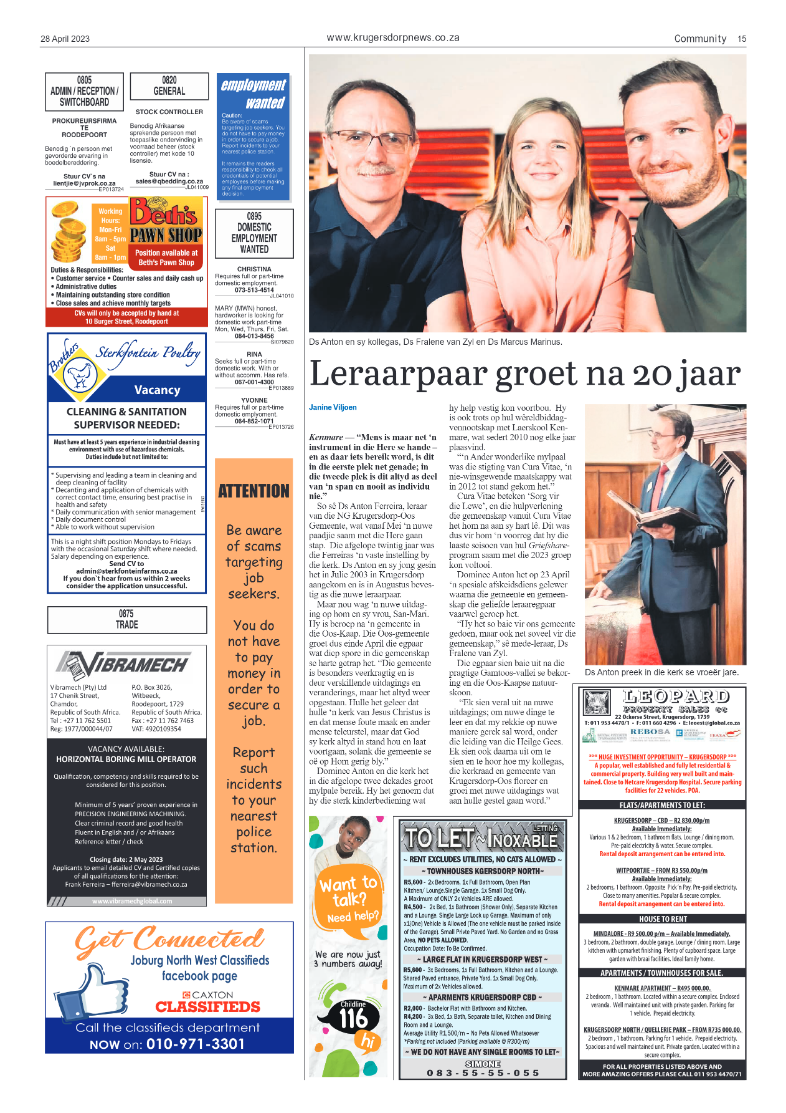 Krugersdorp News 28 April 2023 page 15