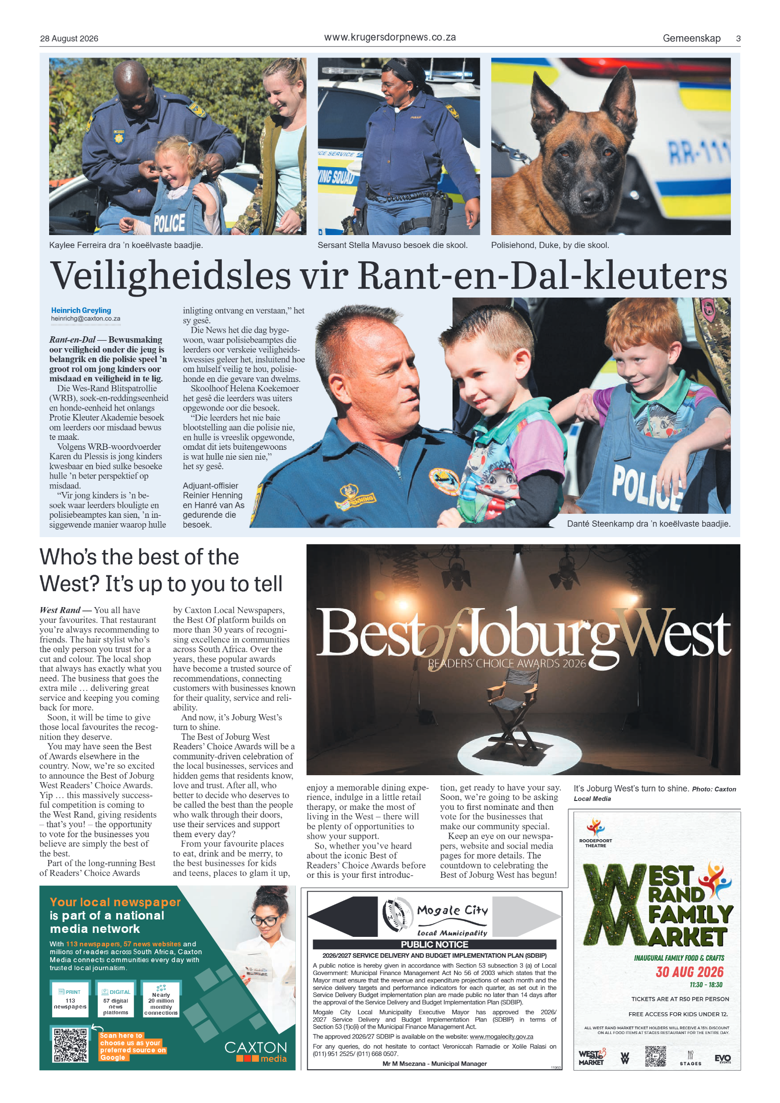 Krugersdorp News 28 August 2026 page 3