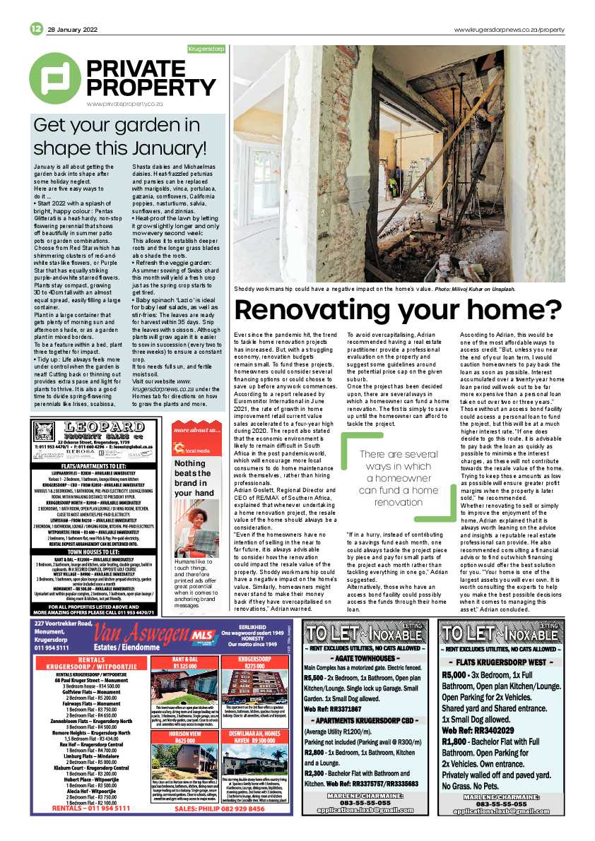 Krugersdorp News 28 January 2022 page 12