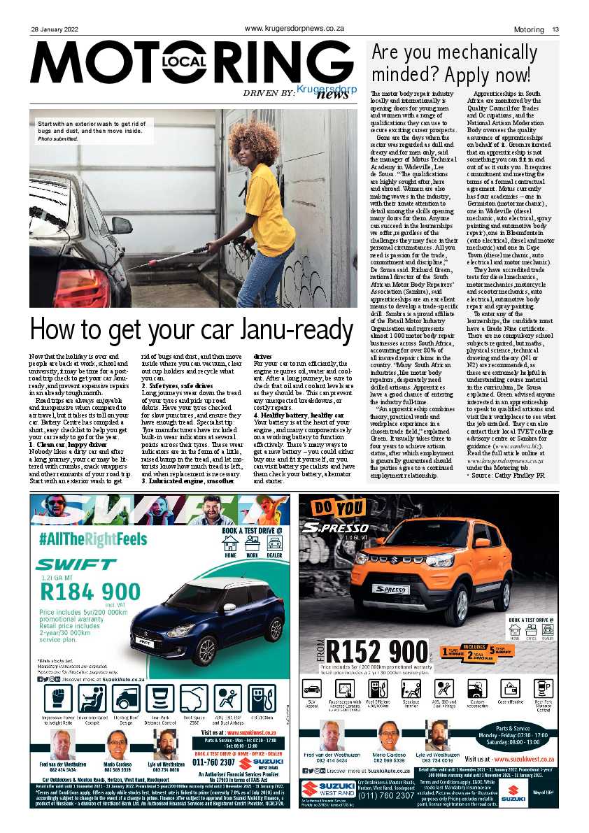 Krugersdorp News 28 January 2022 page 13