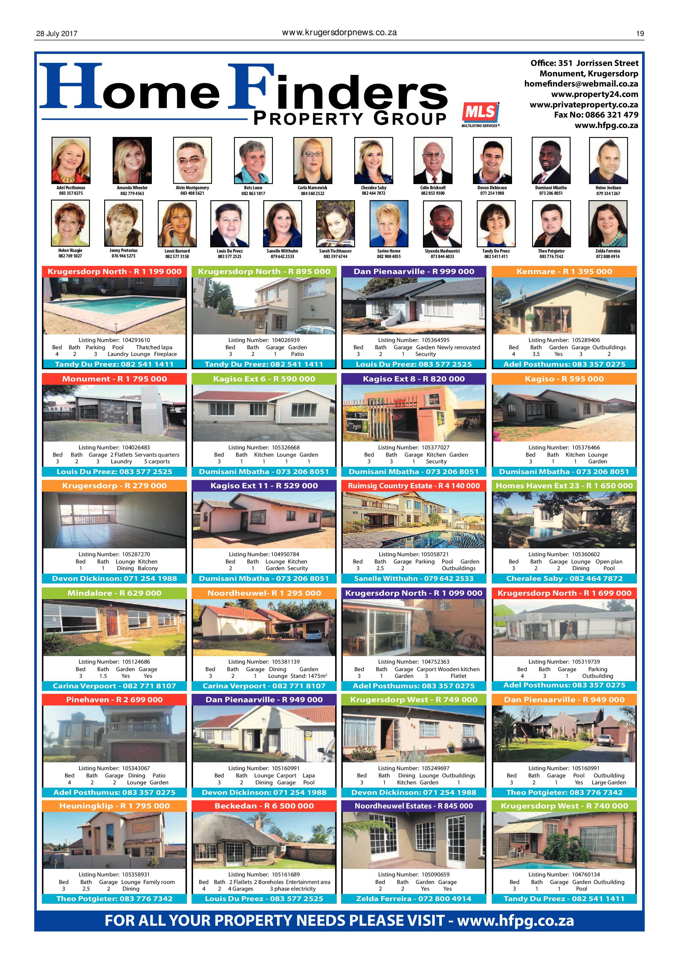 Krugersdorp News 28 July 2017 page 19