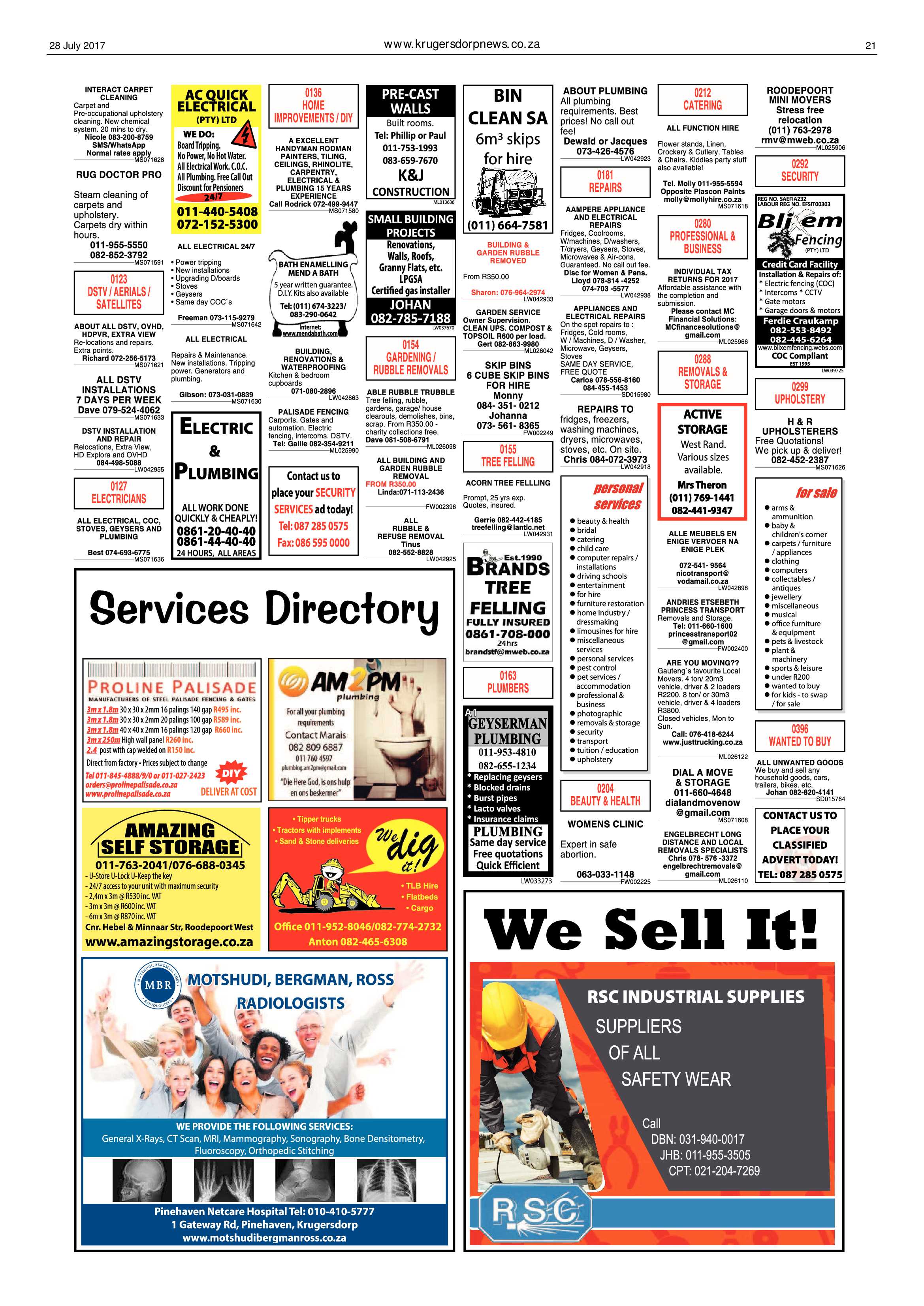 Krugersdorp News 28 July 2017 page 21