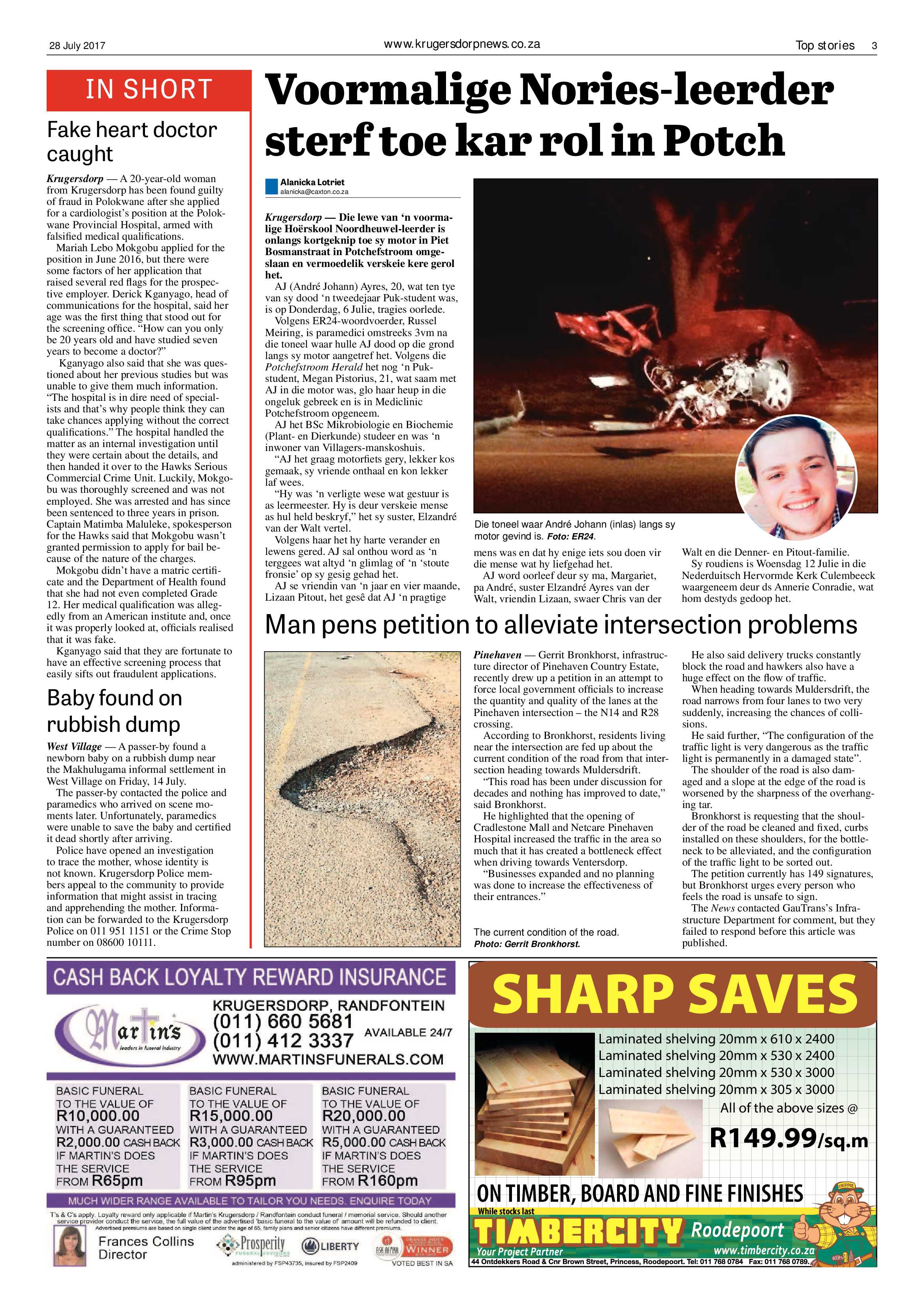 Krugersdorp News 28 July 2017 page 3