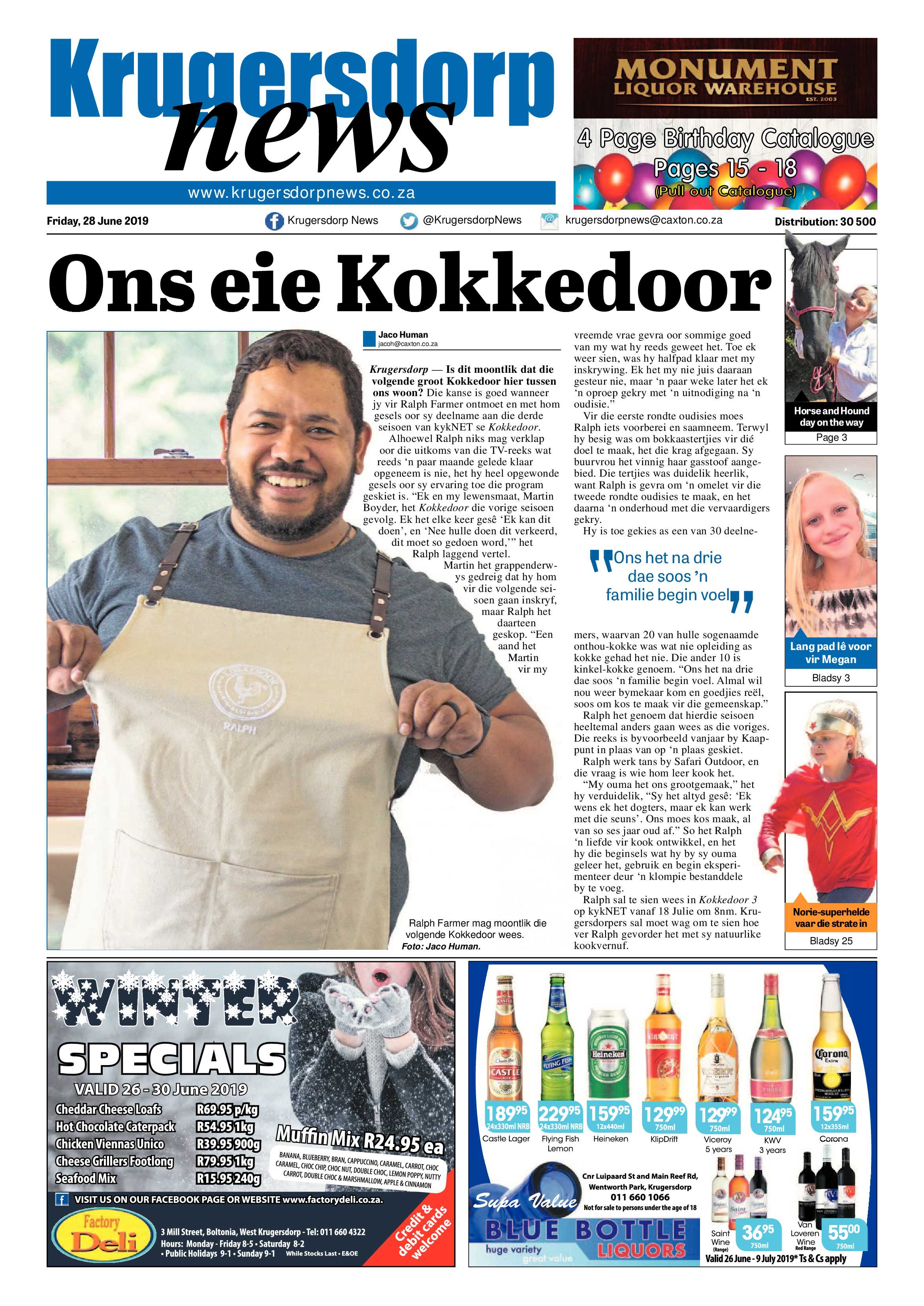 Krugersdorp News 28 June 2019 page 1