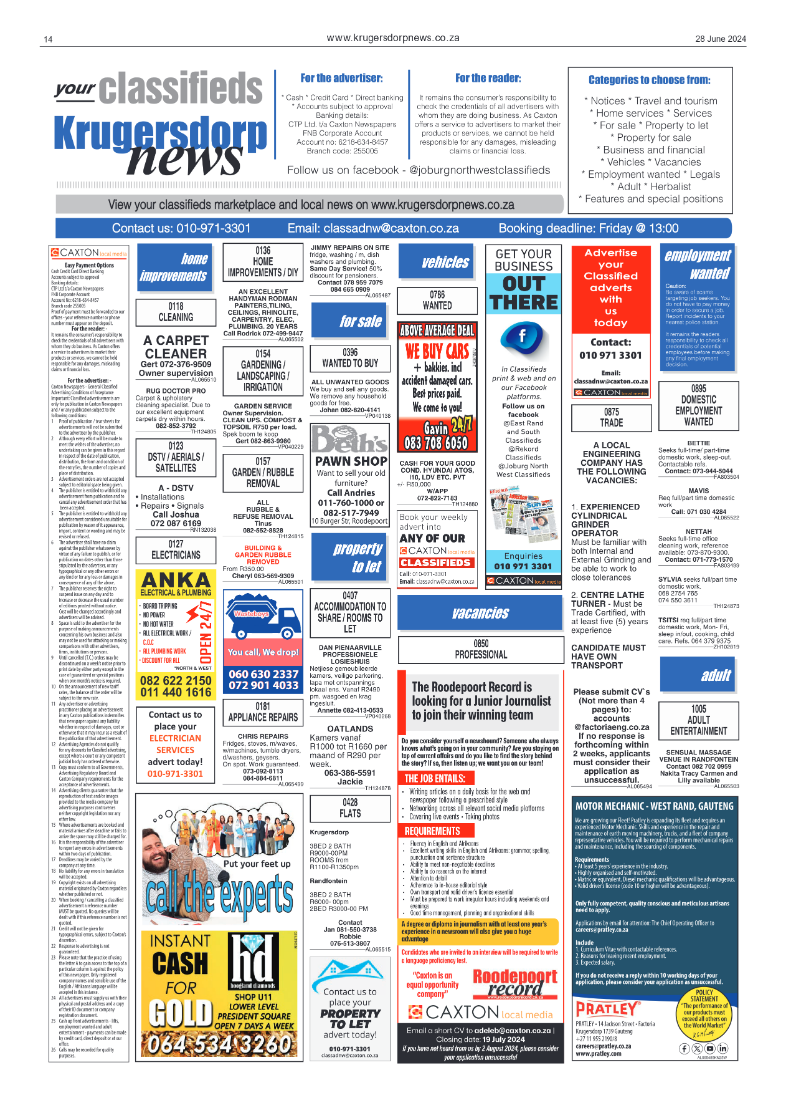 Krugersdorp News 28 June 2024 page 14