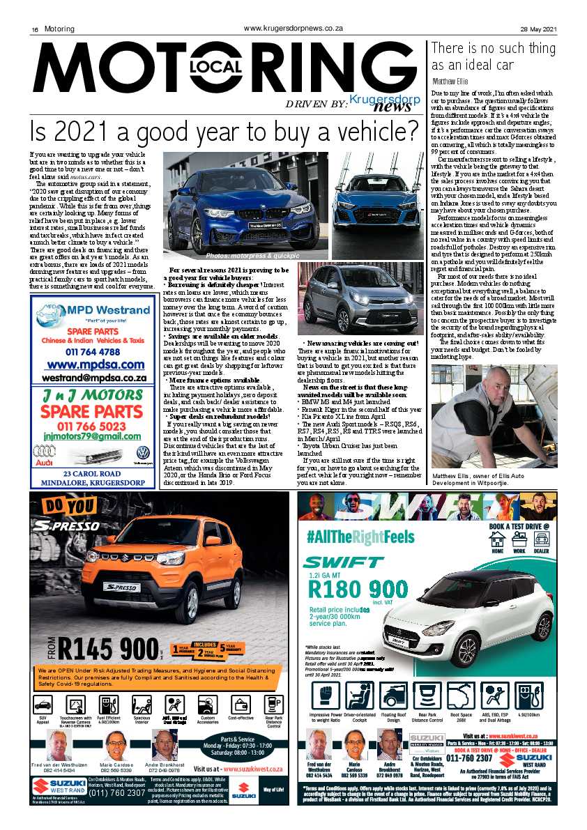 Krugersdorp News 28 May 2021 page 16
