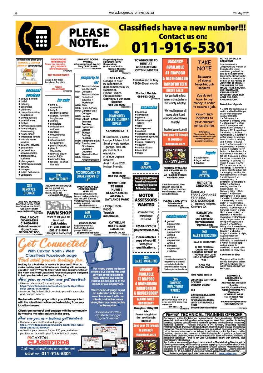 Krugersdorp News 28 May 2021 page 18