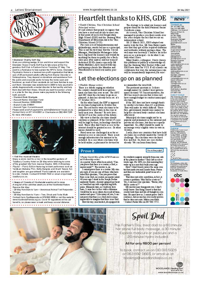 Krugersdorp News 28 May 2021 page 4