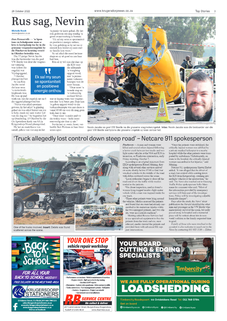 Krugersdorp News 28 October 2022 page 3