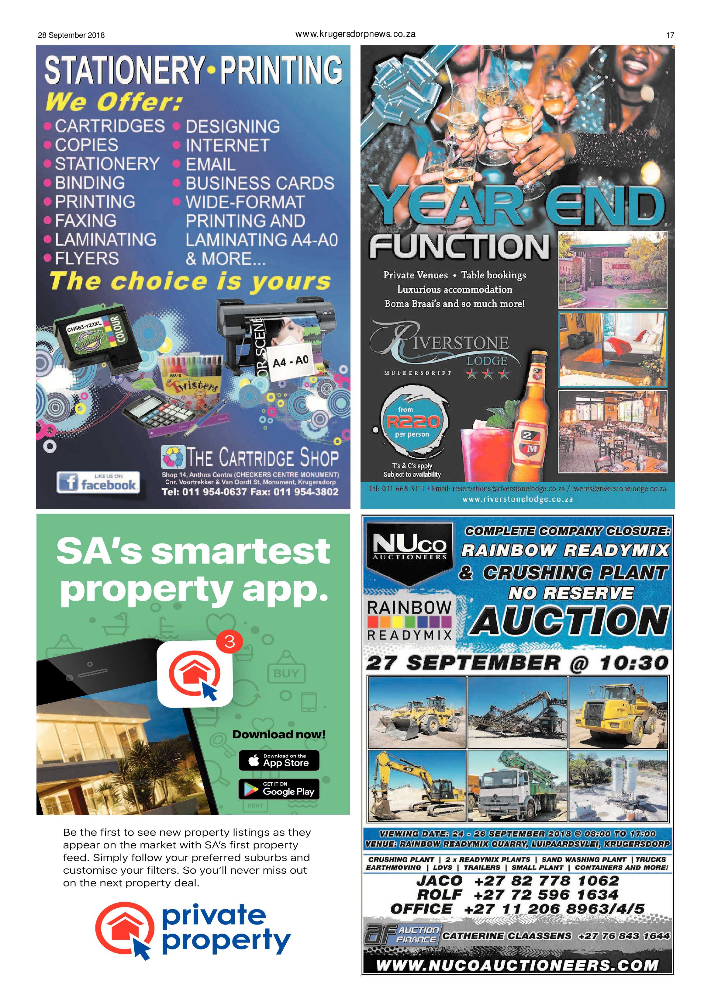 Krugersdorp News 28 September 2018 page 17