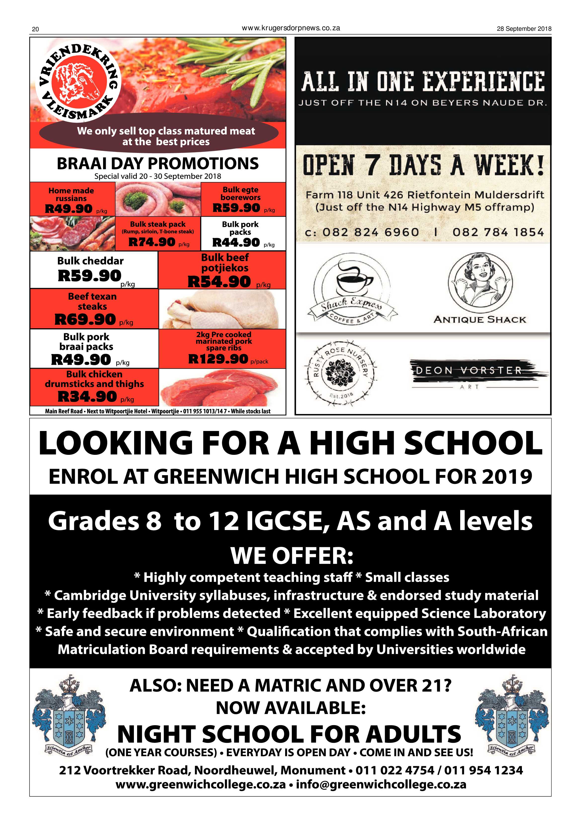 Krugersdorp News 28 September 2018 page 20