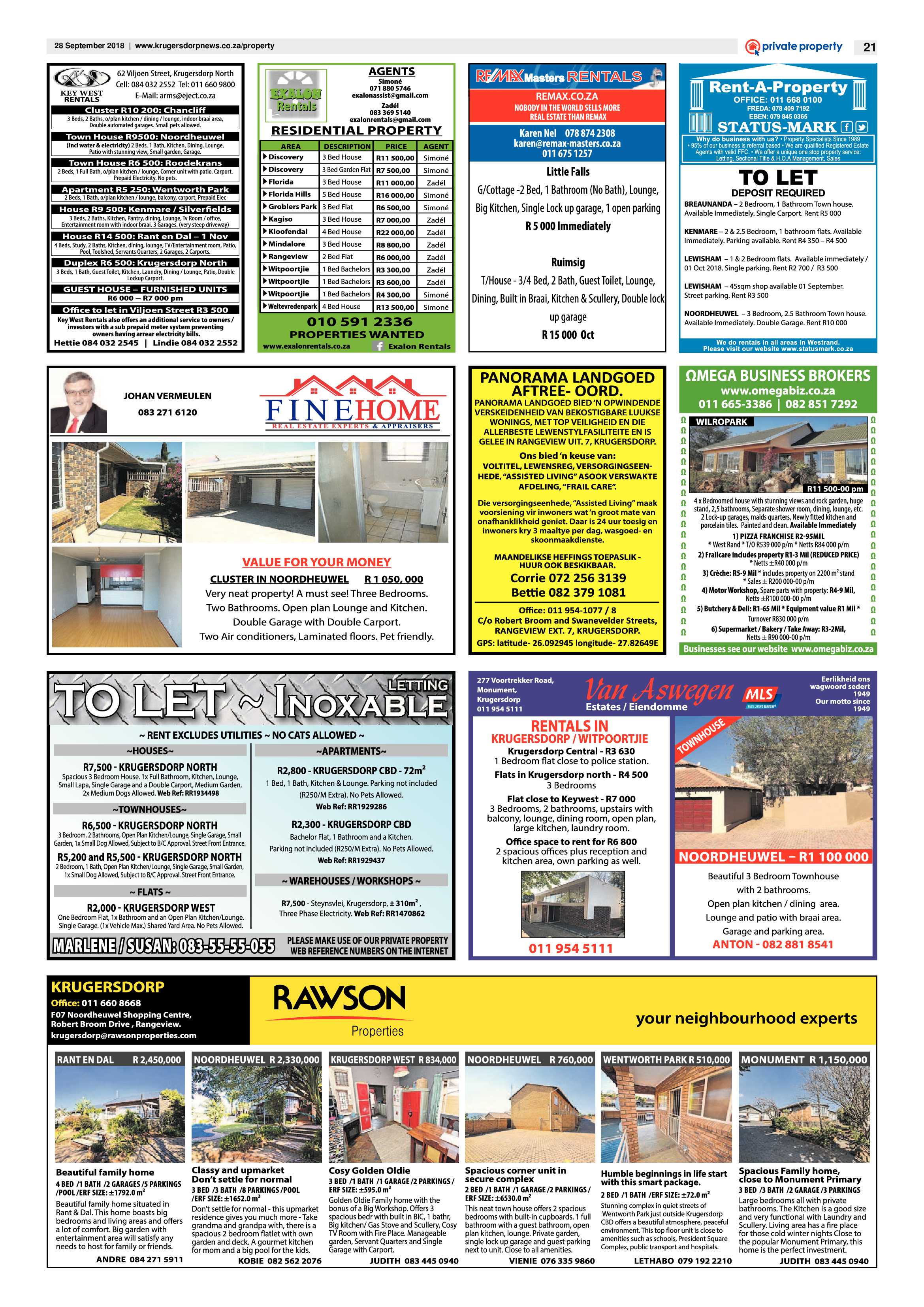 Krugersdorp News 28 September 2018 page 21