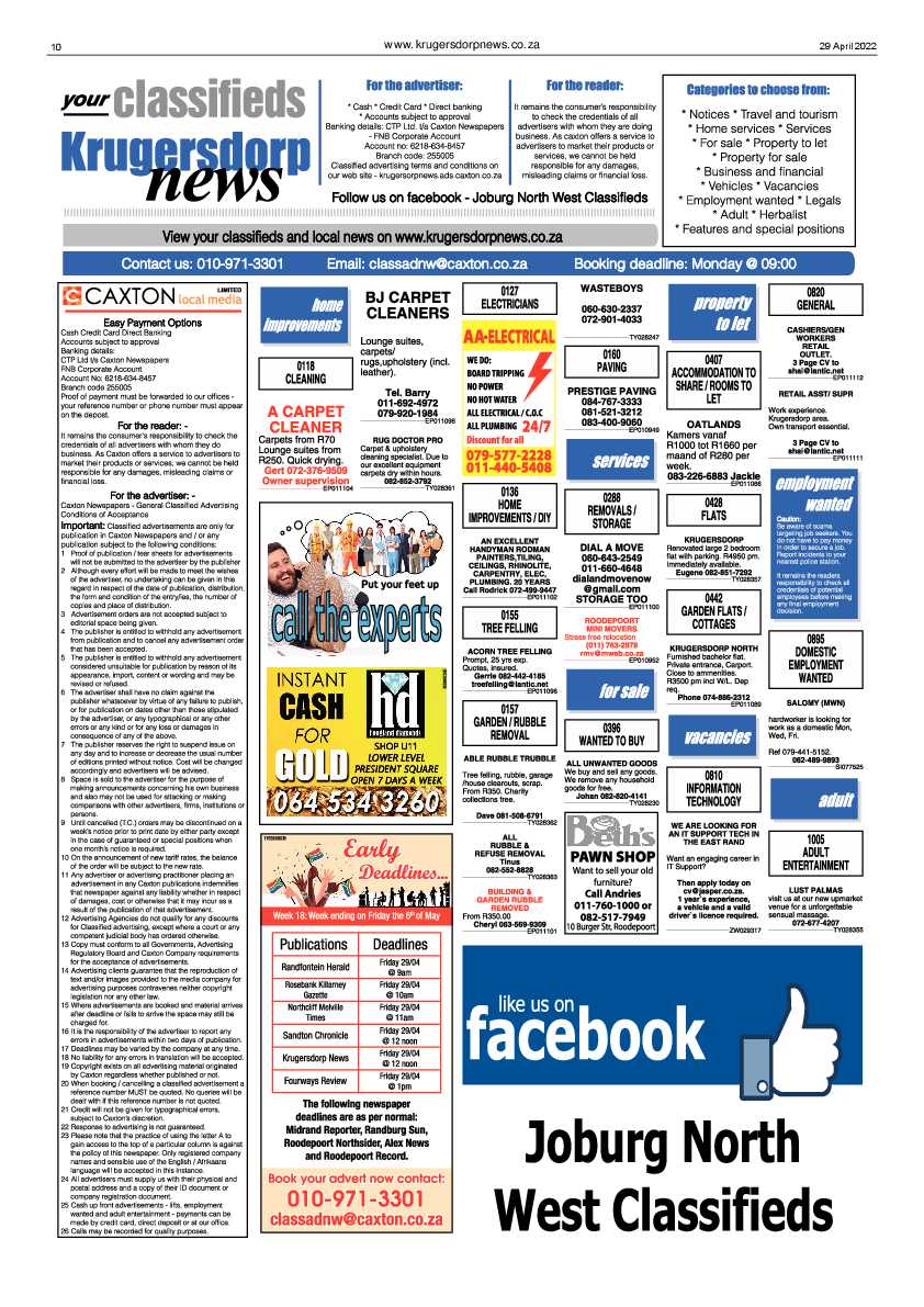 Krugersdorp News 29 April 2022 page 10