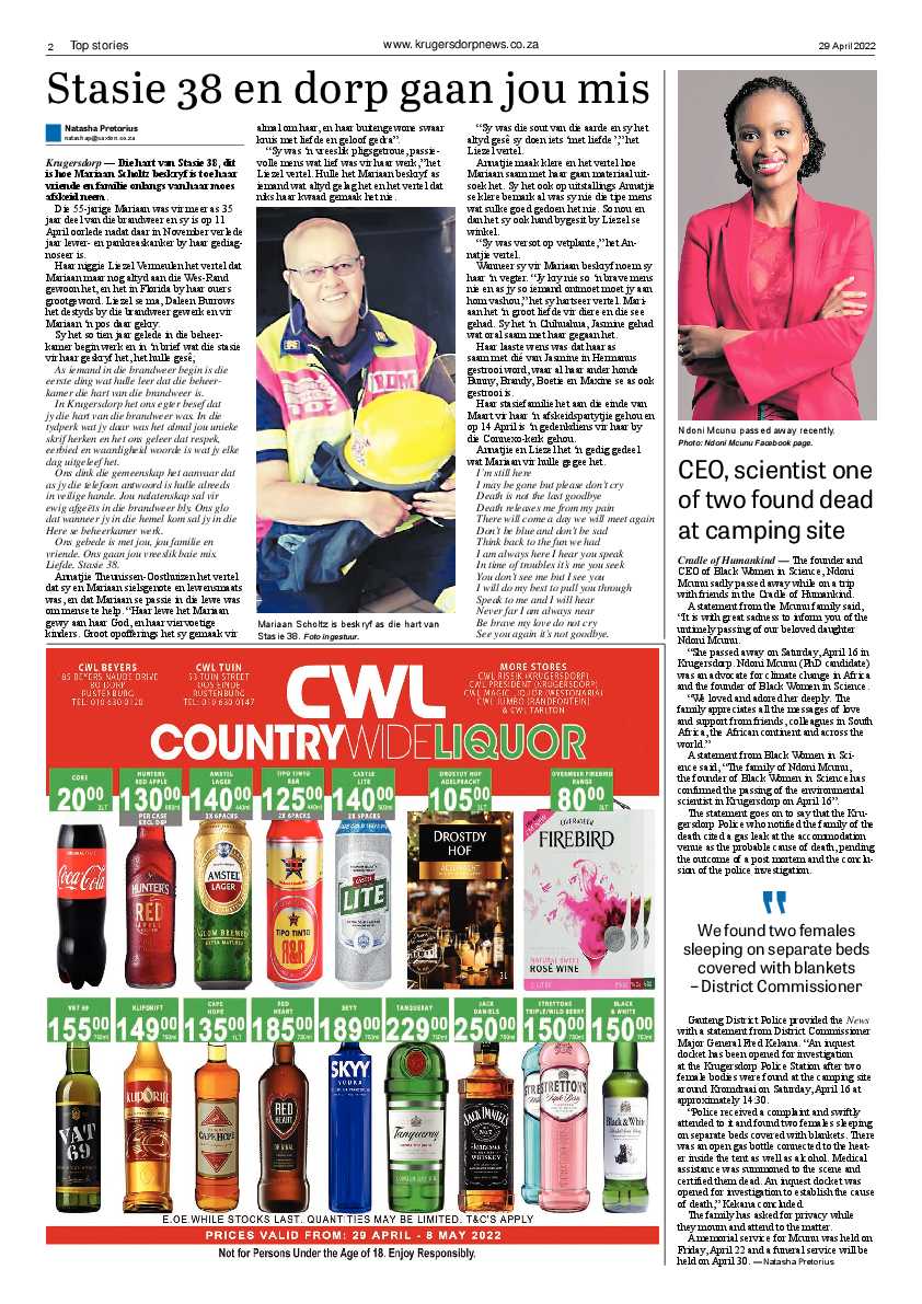 Krugersdorp News 29 April 2022 page 2