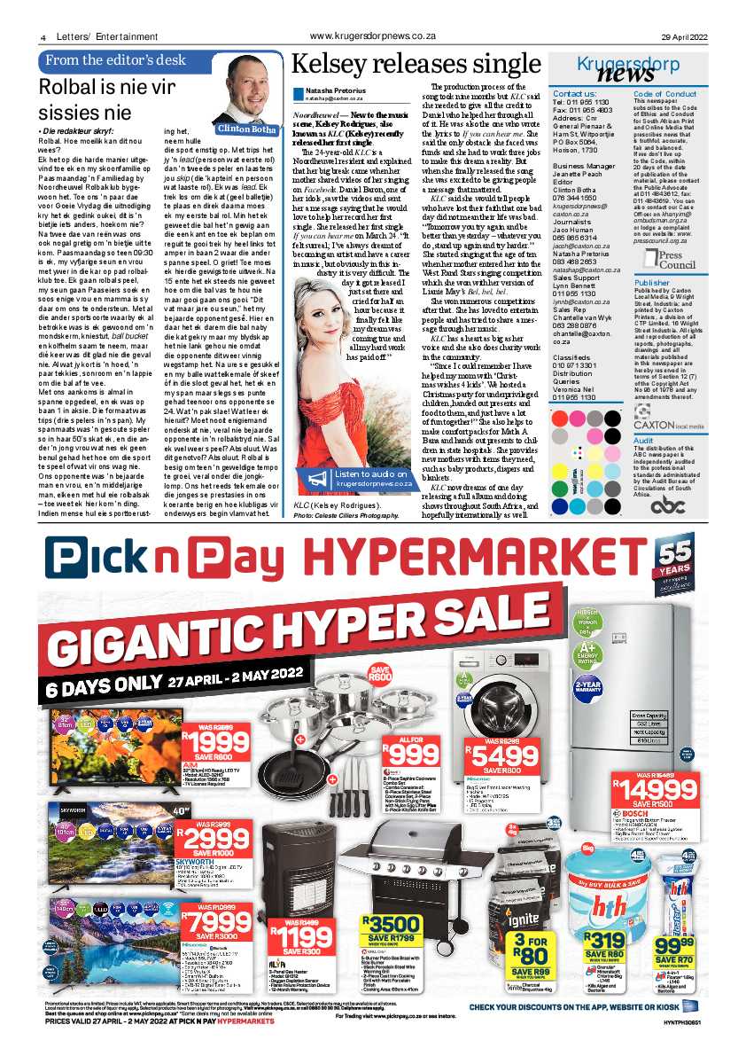 Krugersdorp News 29 April 2022 page 4