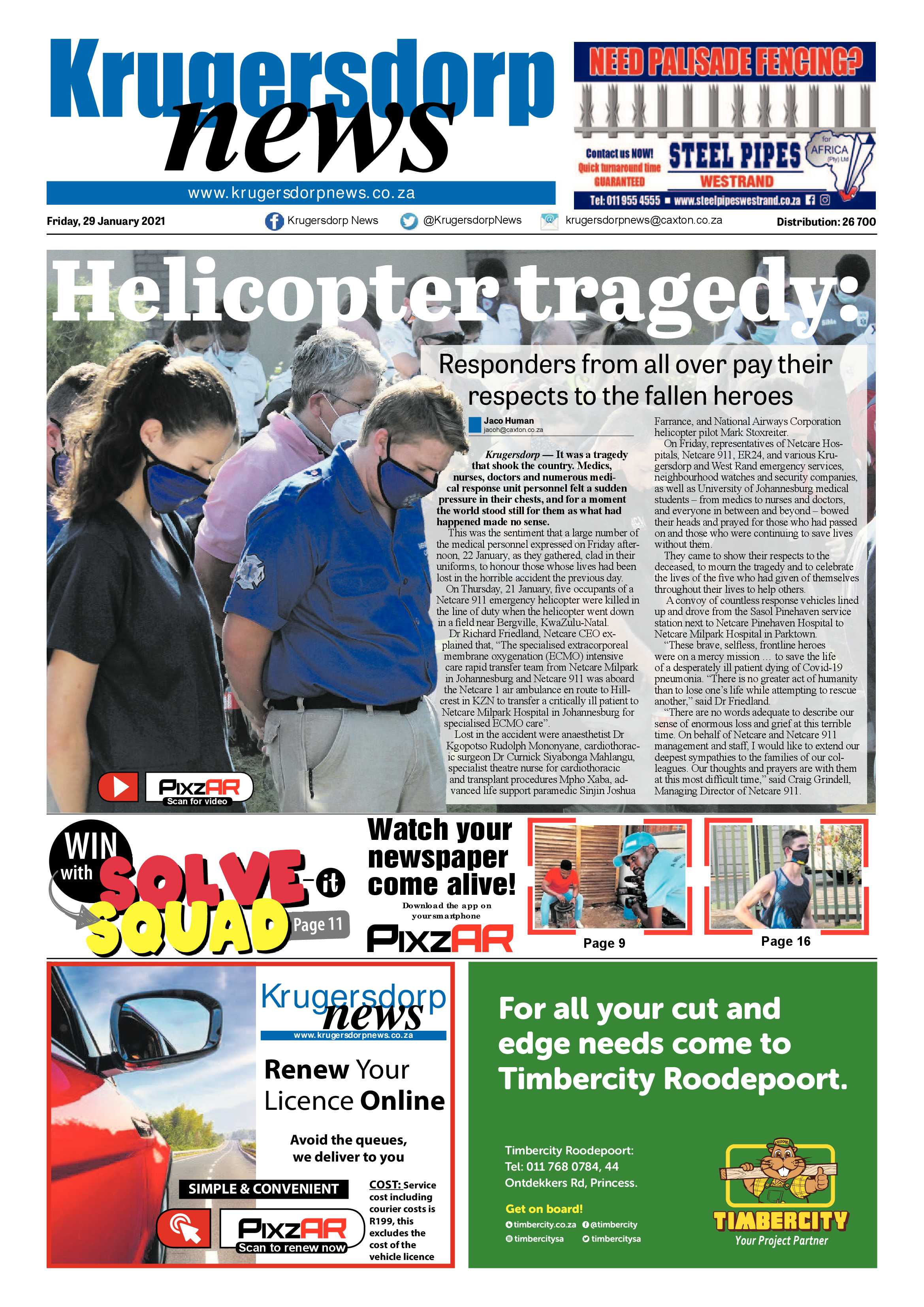 Krugersdorp News 29 January 2021 page 1