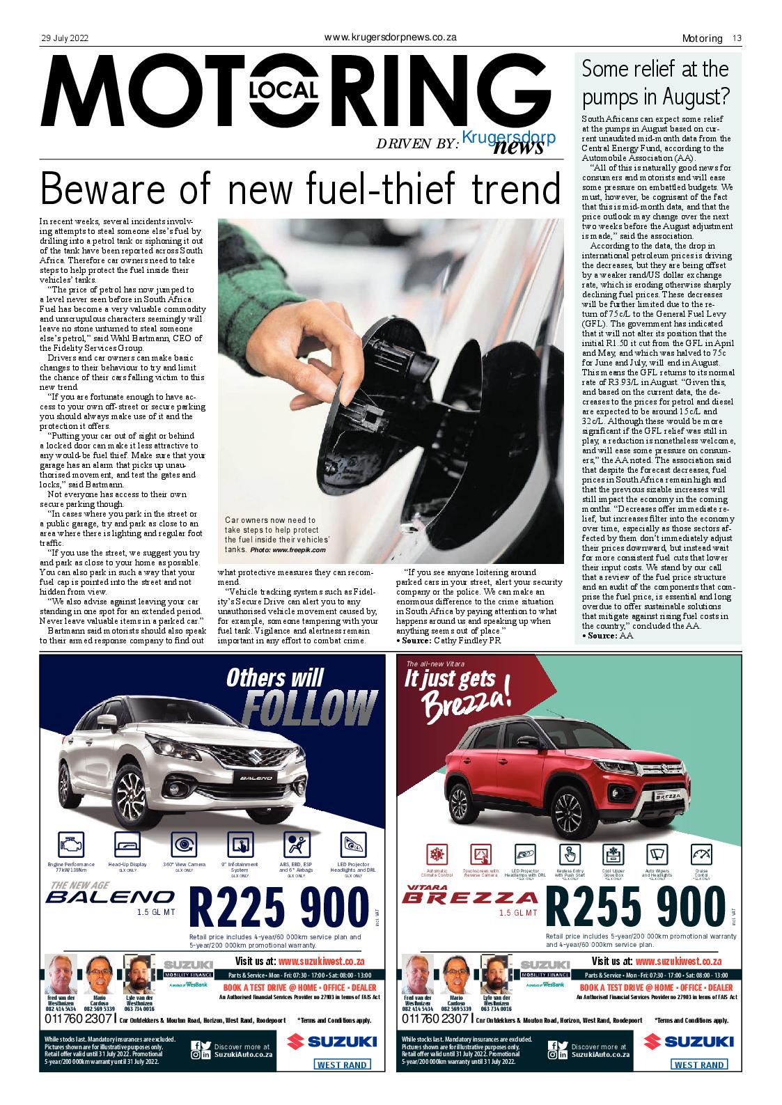 Krugersdorp News 29 July 2022 page 13