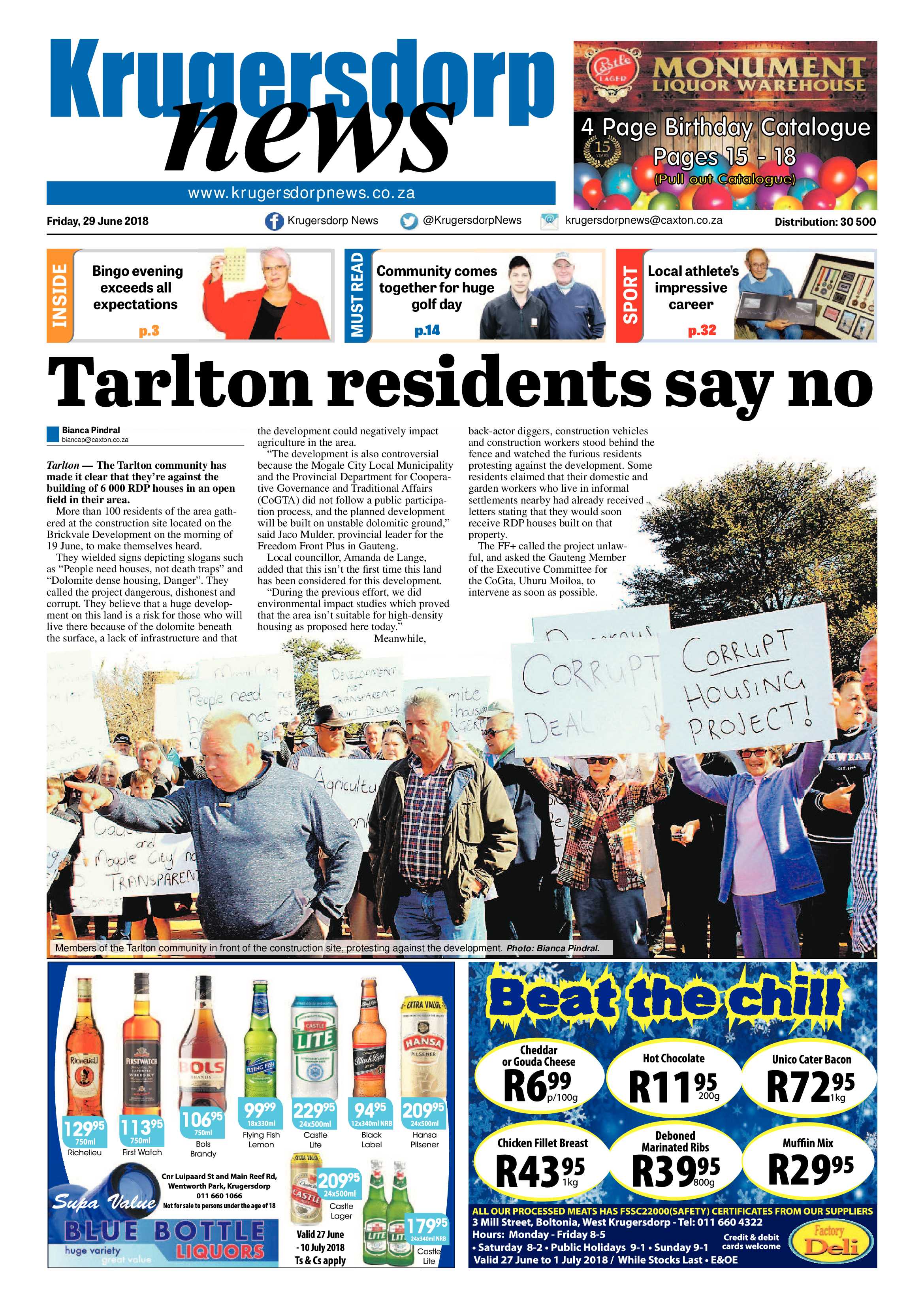Krugersdorp News 29 June 2018 page 1