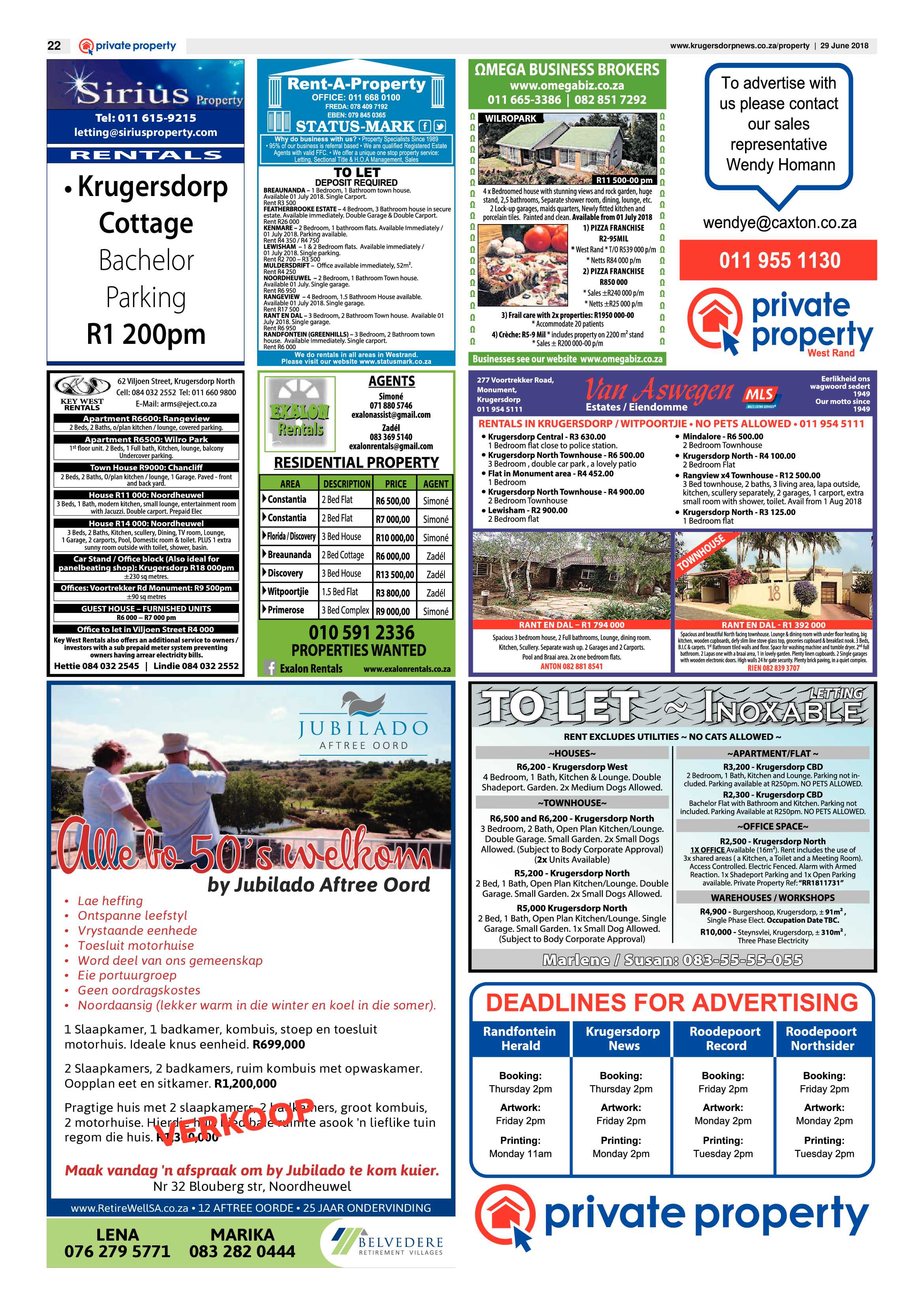Krugersdorp News 29 June 2018 page 22